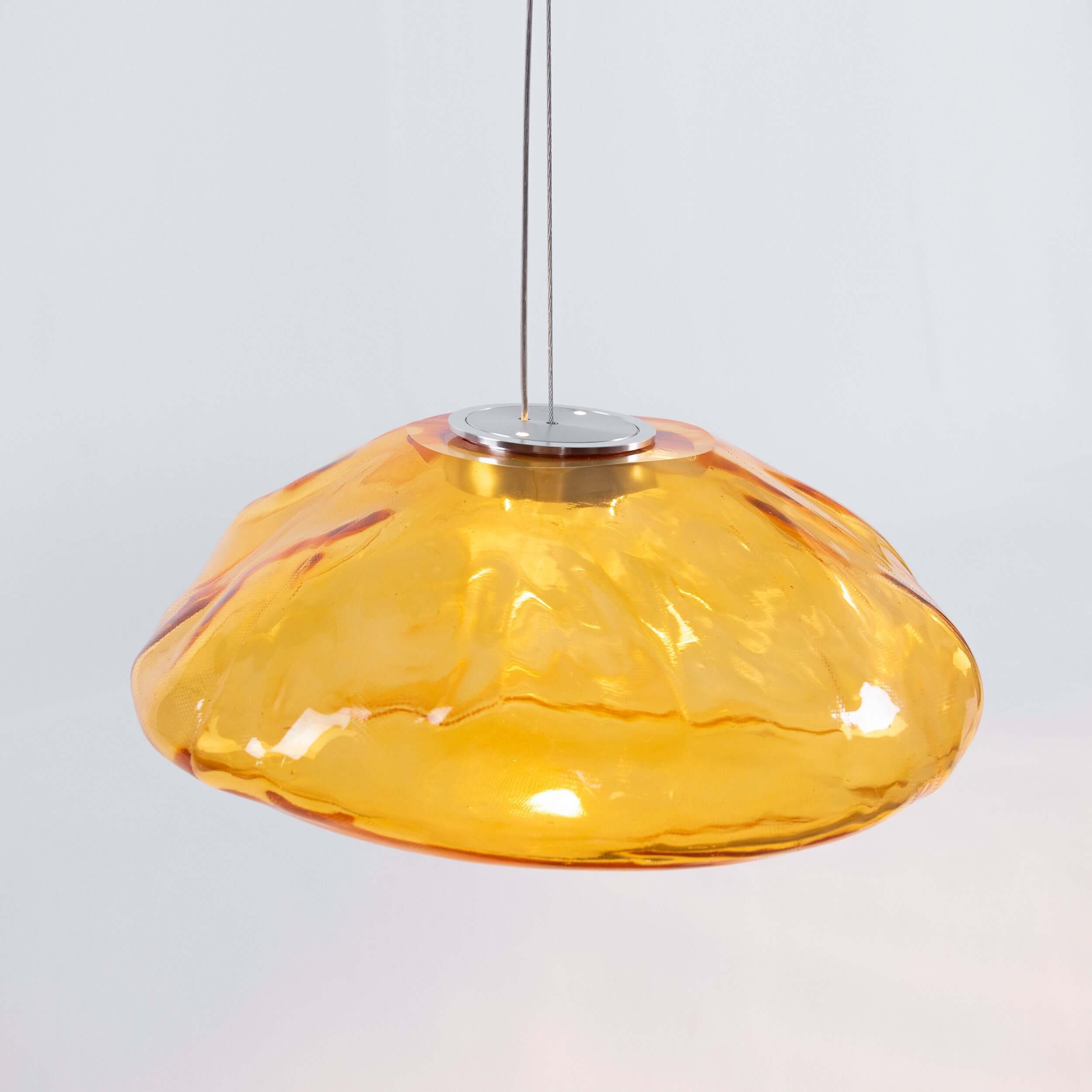 Blown Glass Mesh Pendant Light