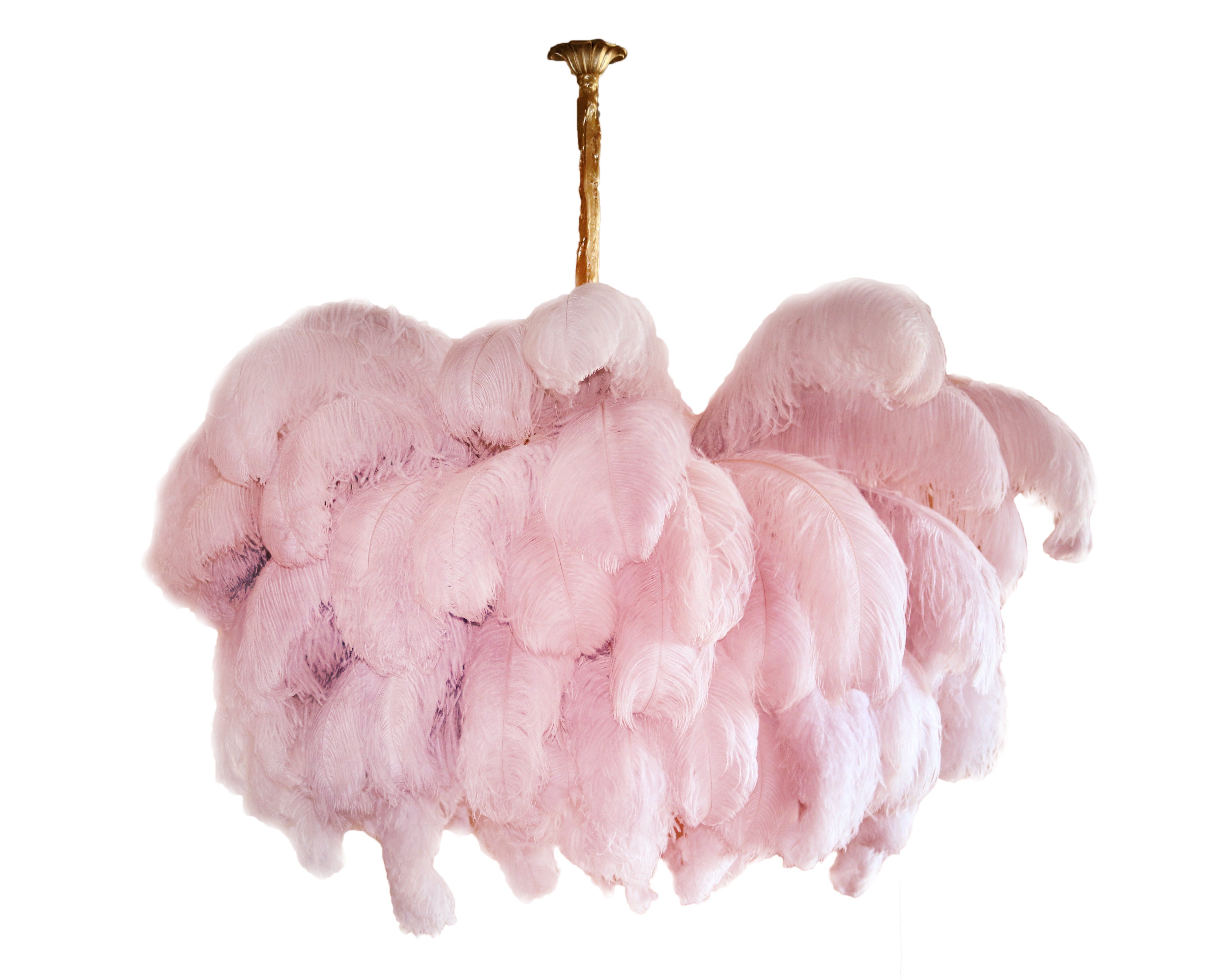 Ostrich Feather Chandelier