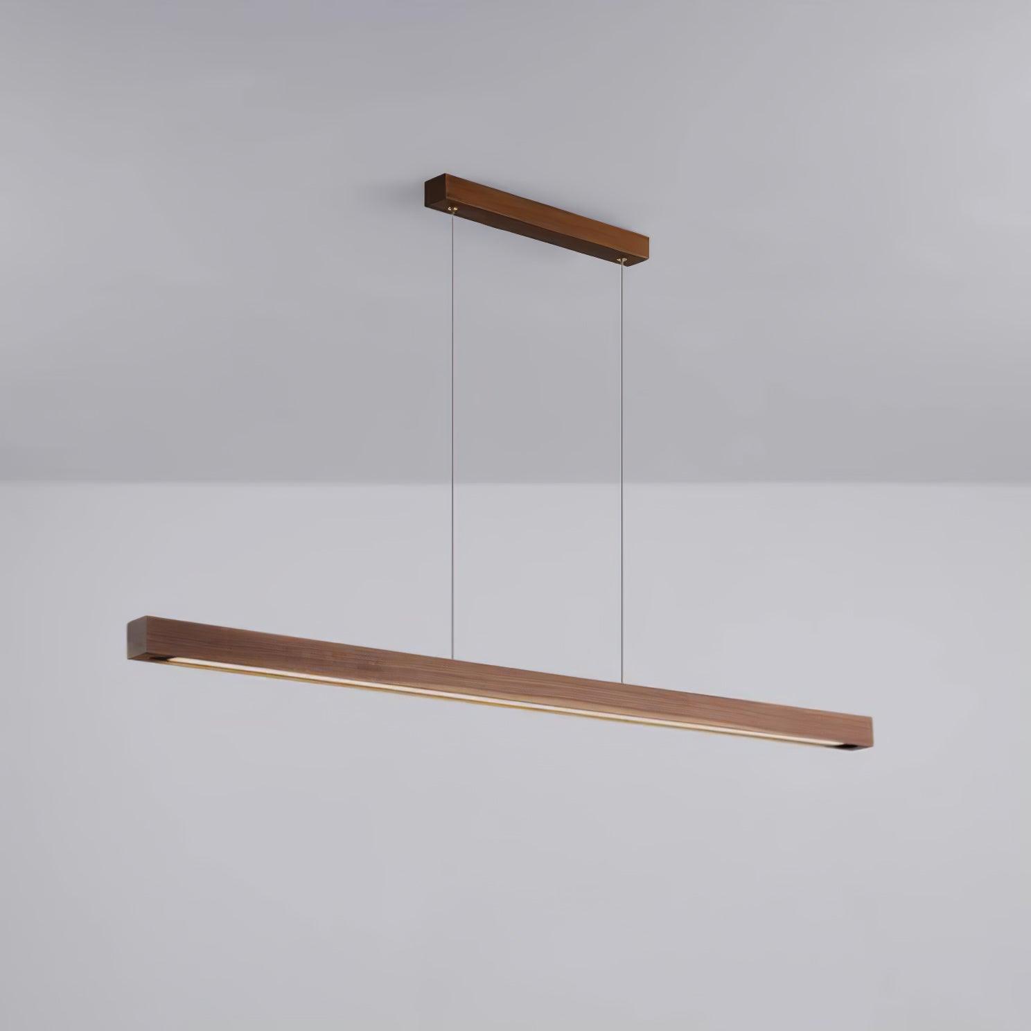 Linear Wooden Pendant Light