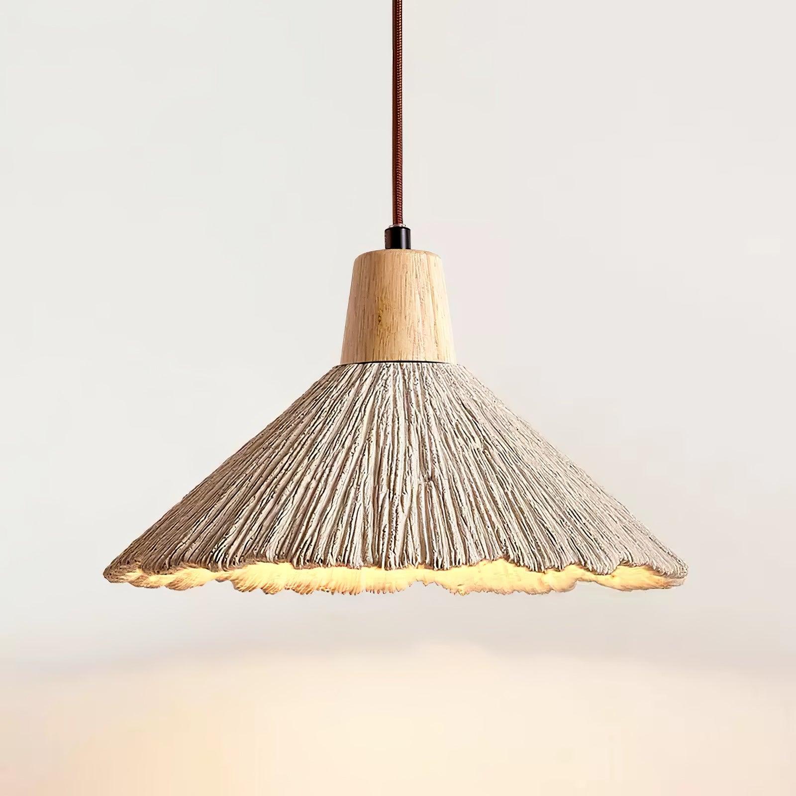 Concrete Pleated Pendant Lamp