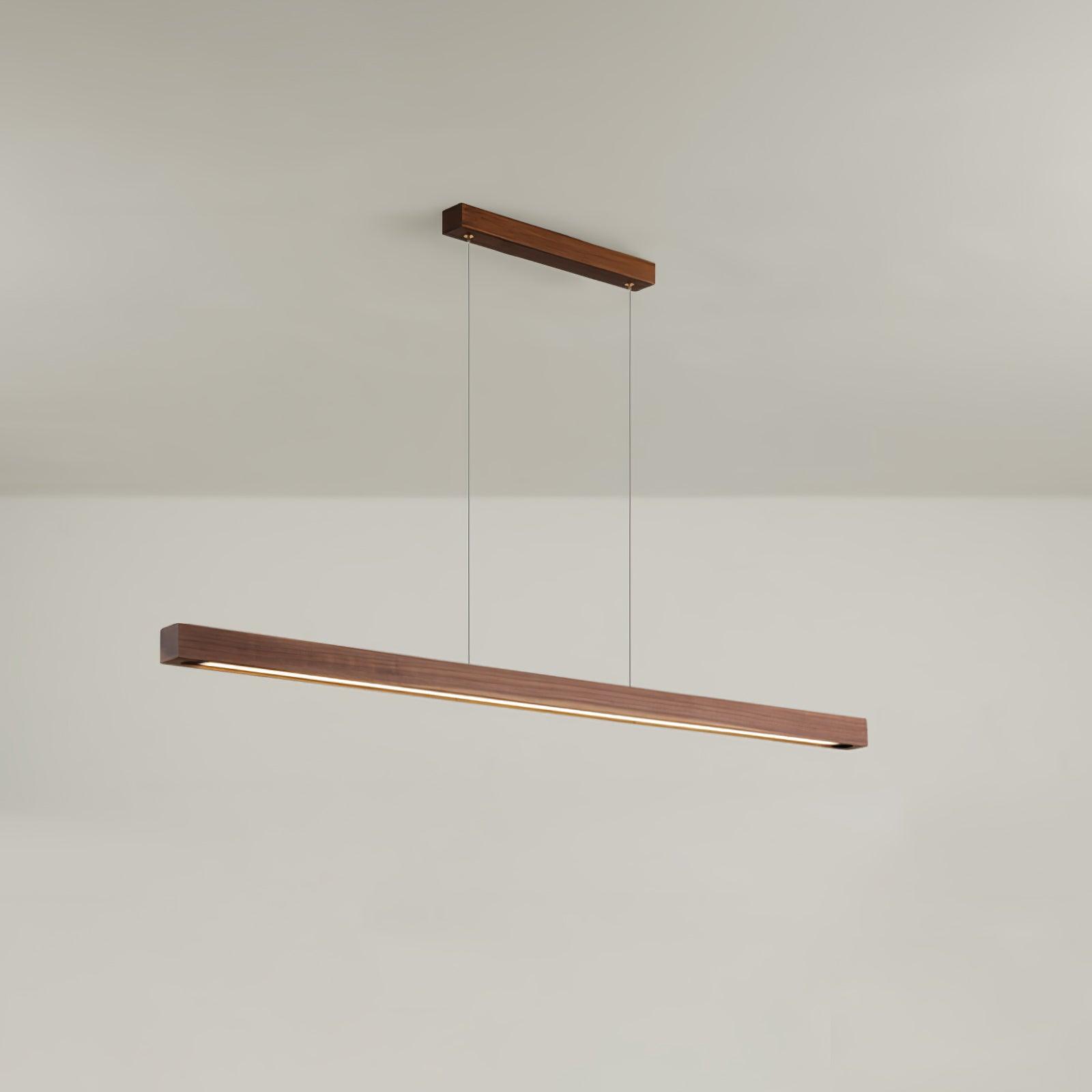 Linear Wooden Pendant Light