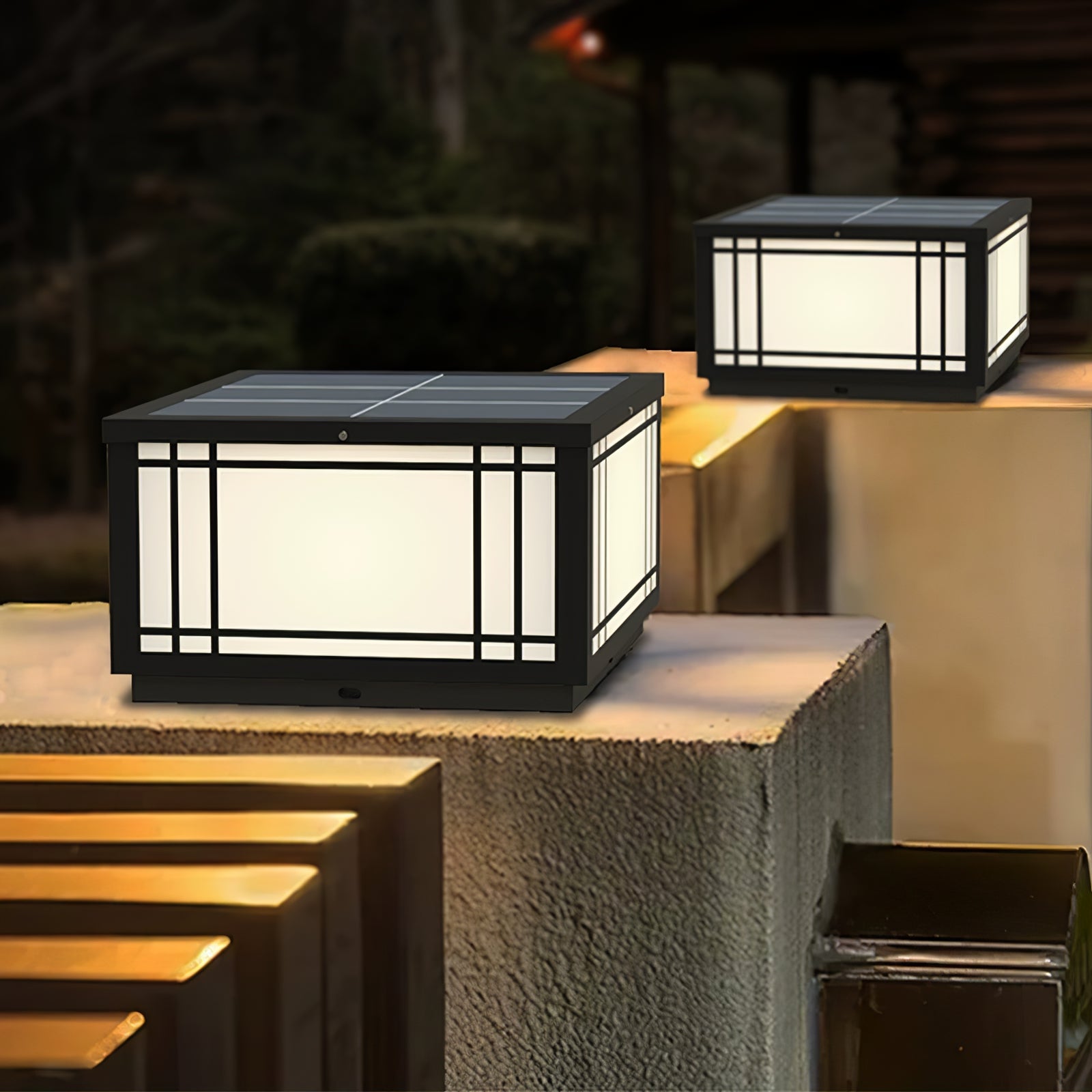 Harrison Solar Cube Outdoor Lamp