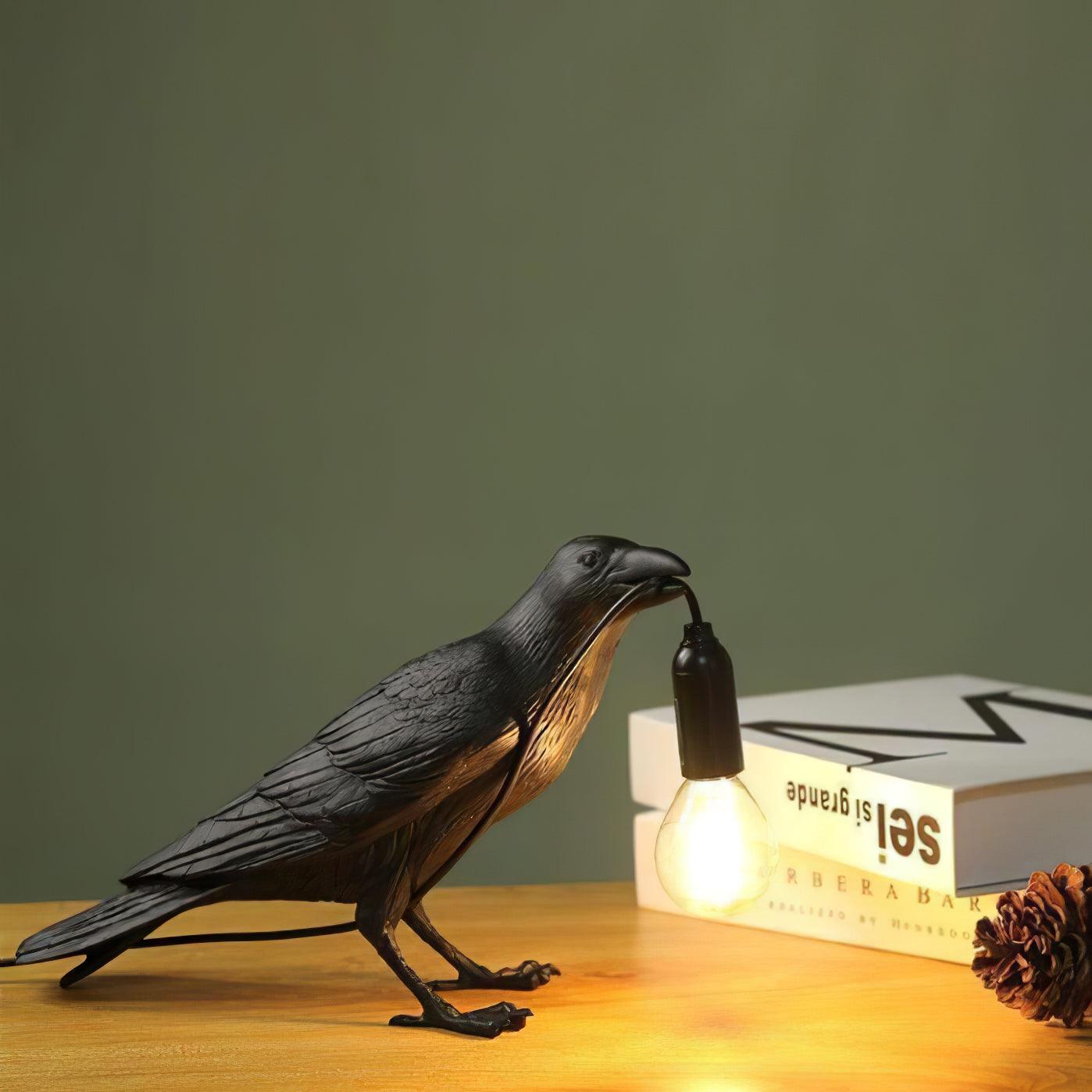 Raven Resin Table Lamp