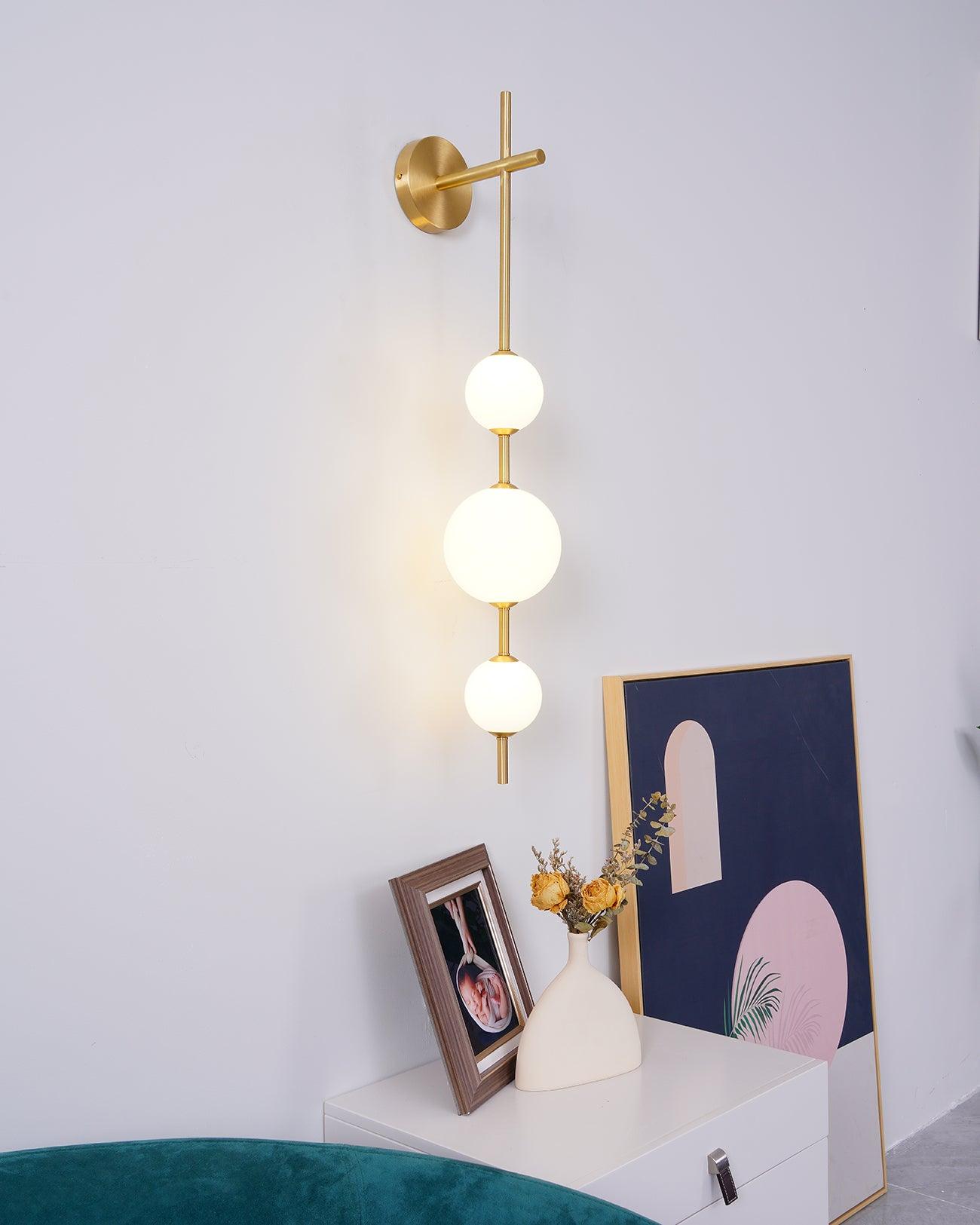 Vertical Globe Wall Lamp