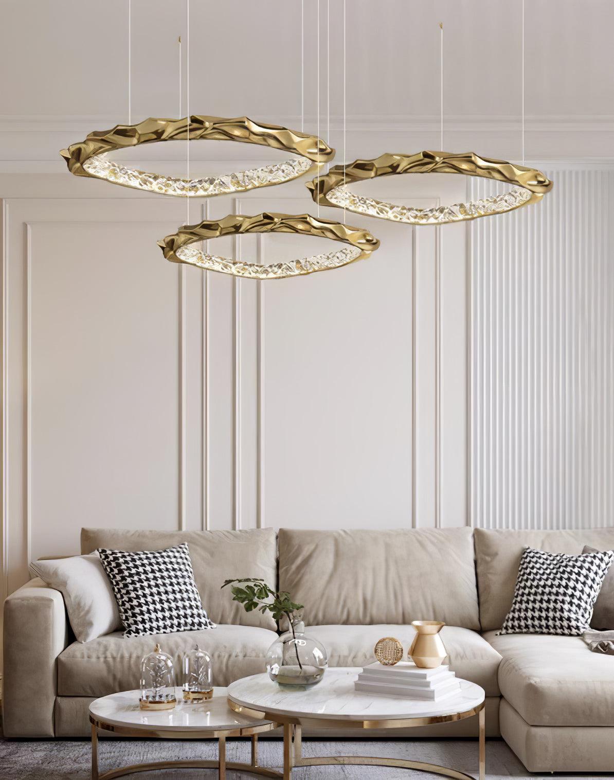 Resin Circlet Brass Pendant Lamp