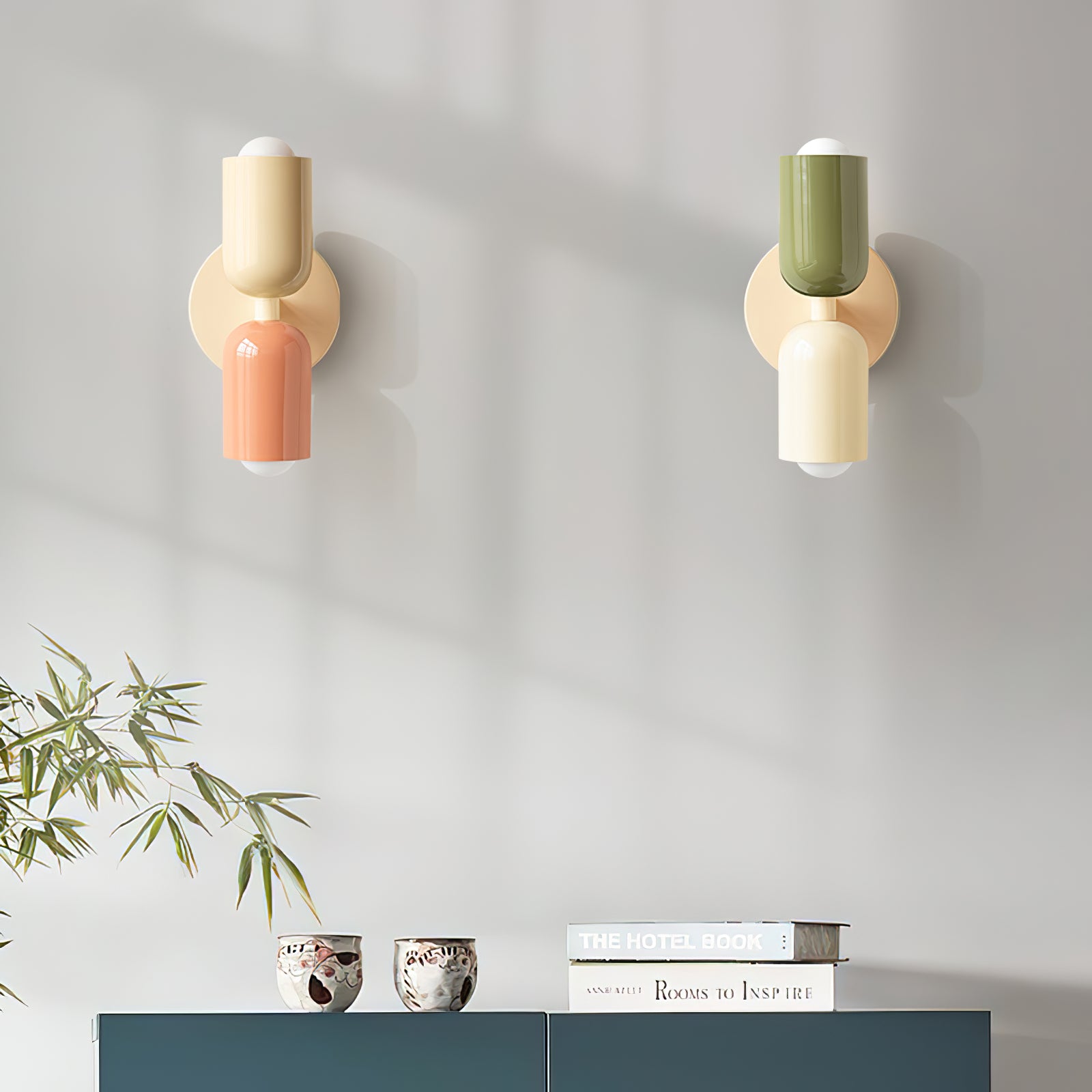 Couleur Double Plug In Wall Lamp