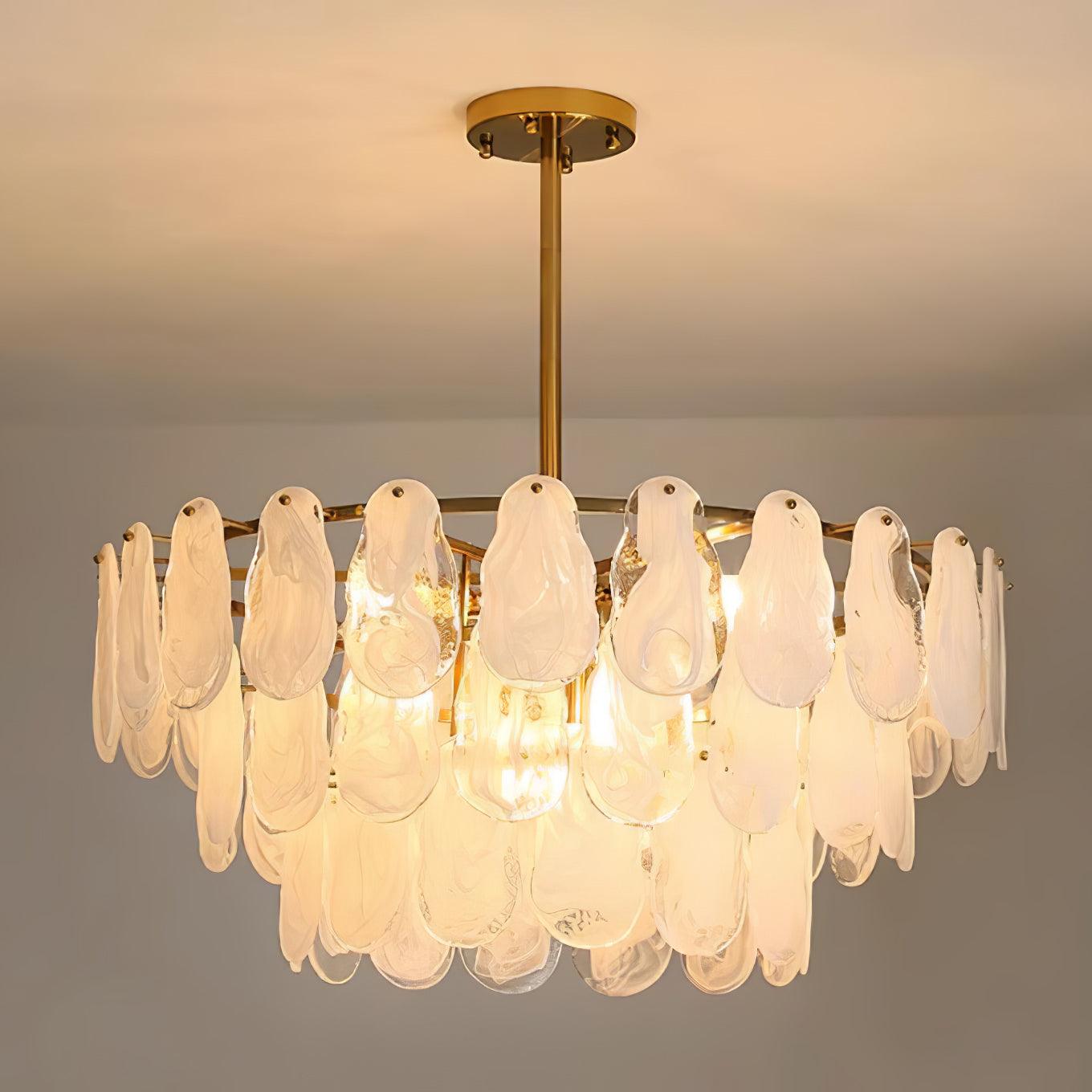 Round Cloud Glass Chandelier