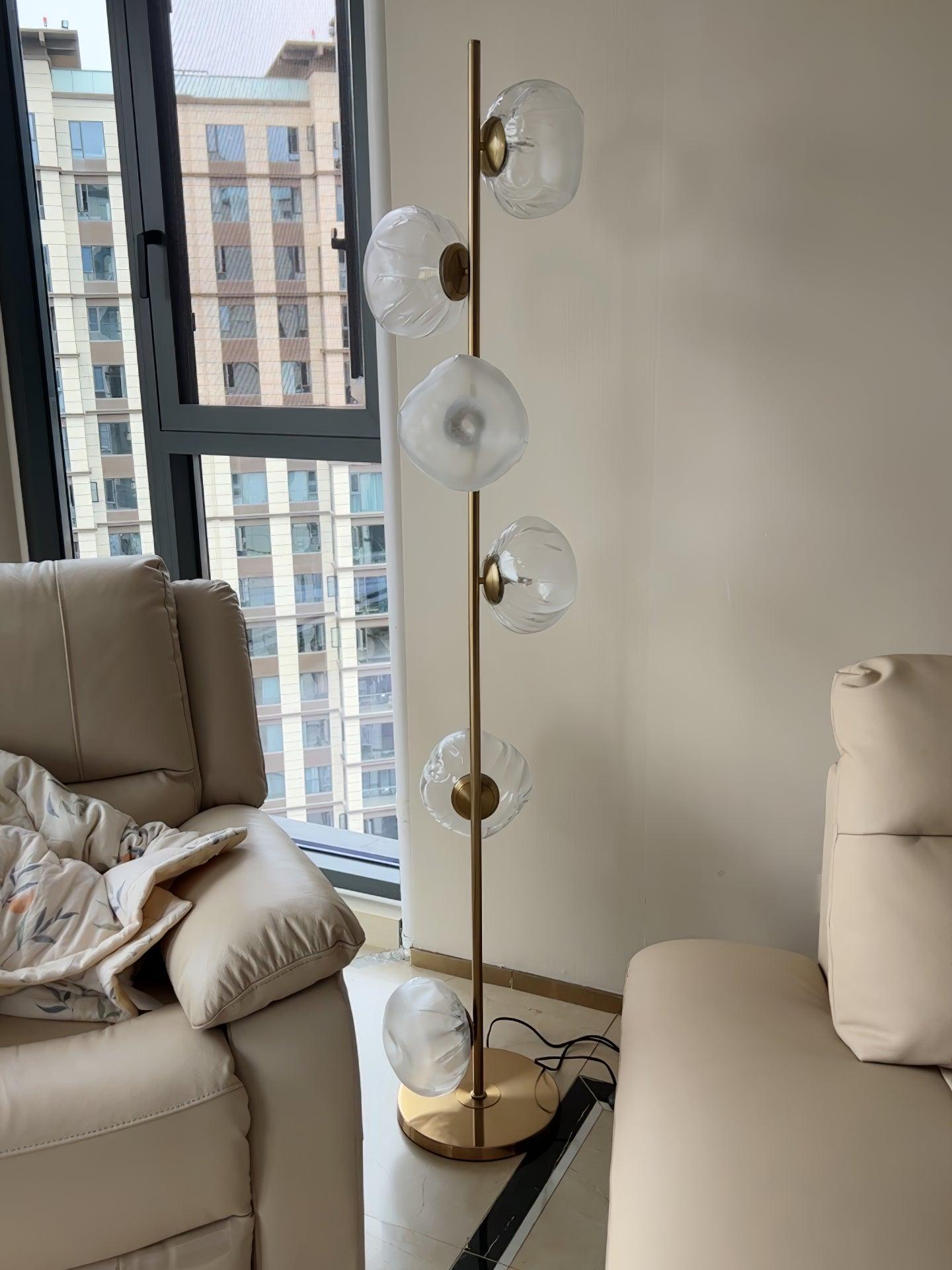 Glass Mesh Petals Floor Lamp