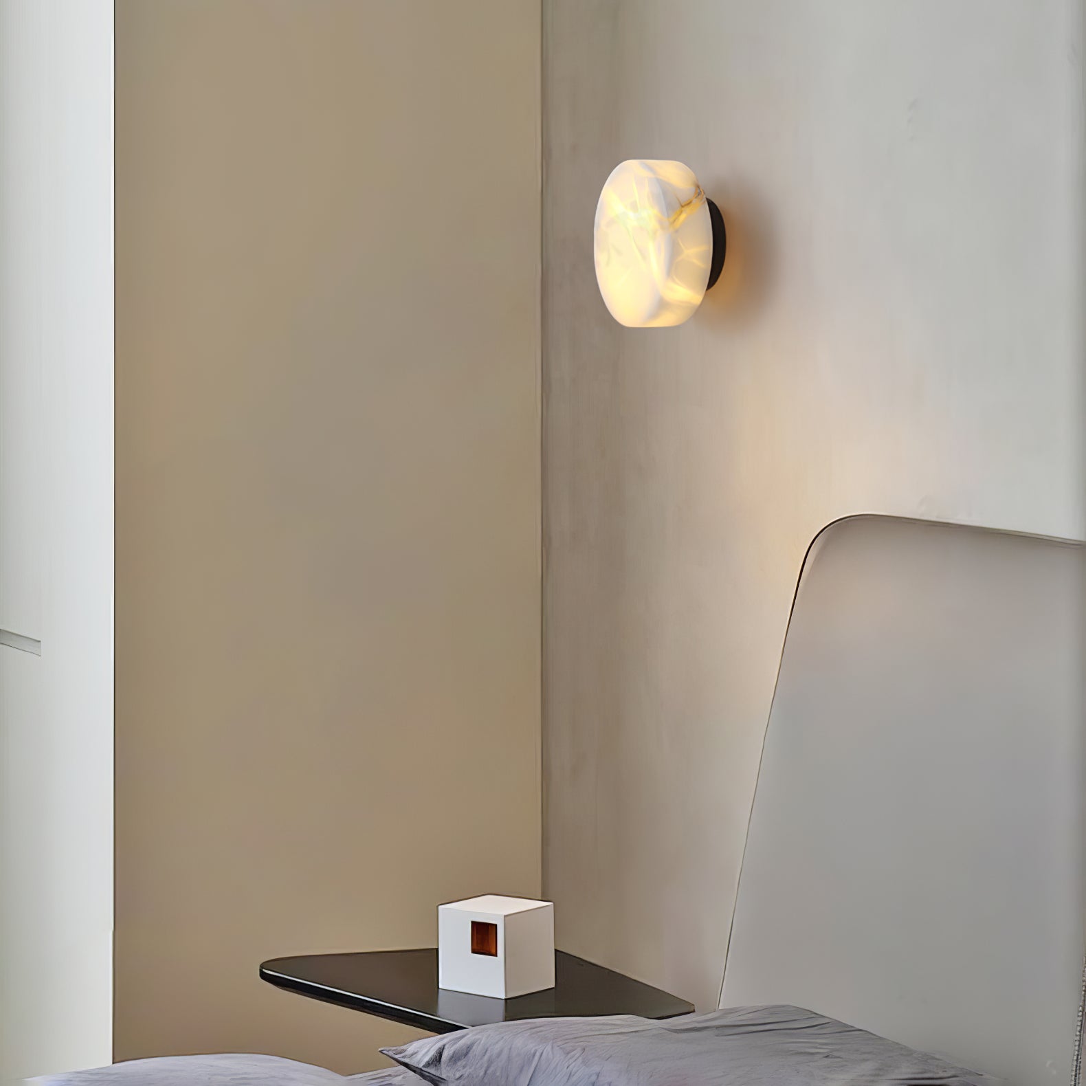 Cylindrical Alabaster Wall Light