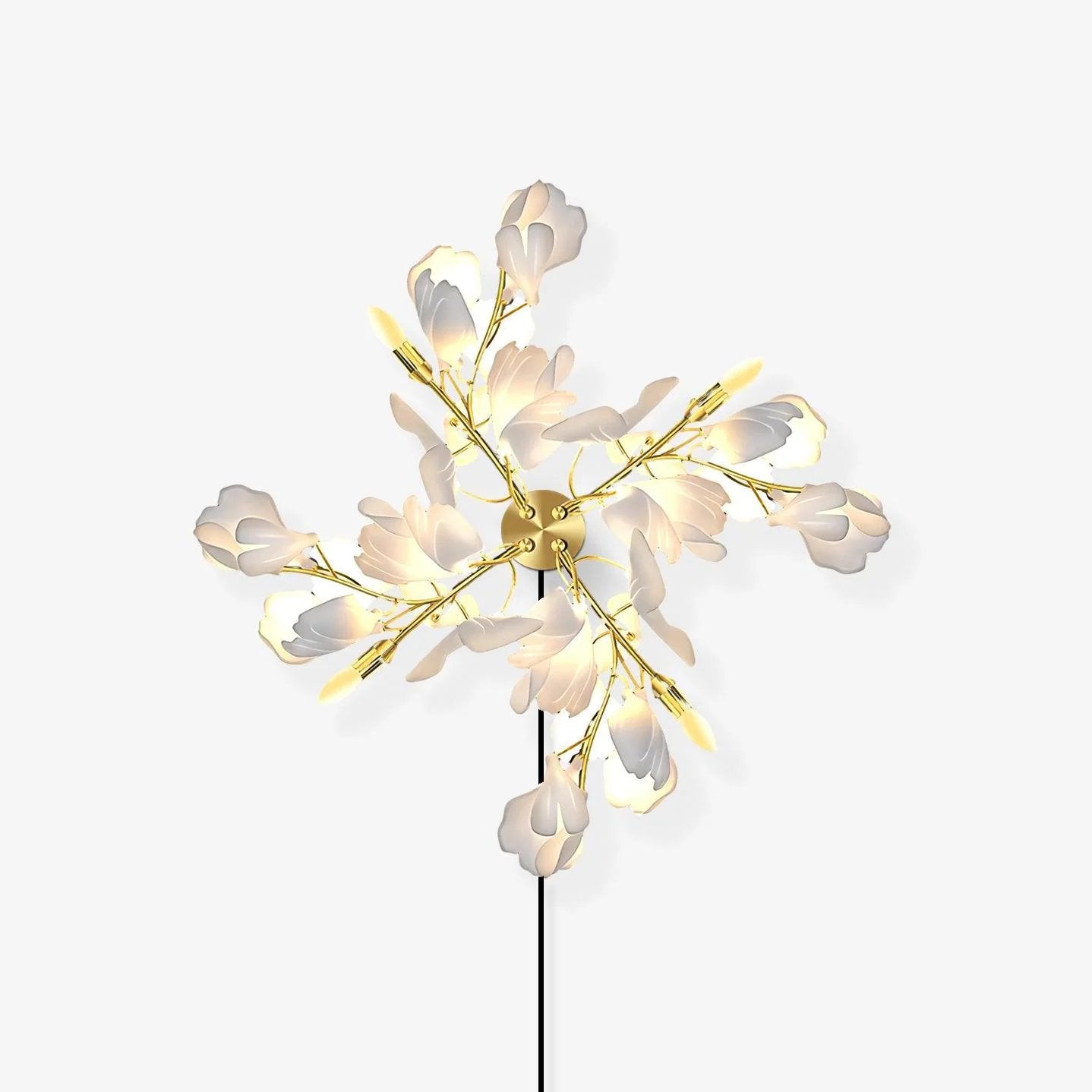 Gingko Flowers Plug-in Wall Lamp