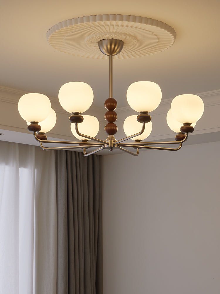 Orb Walnut Chandelier