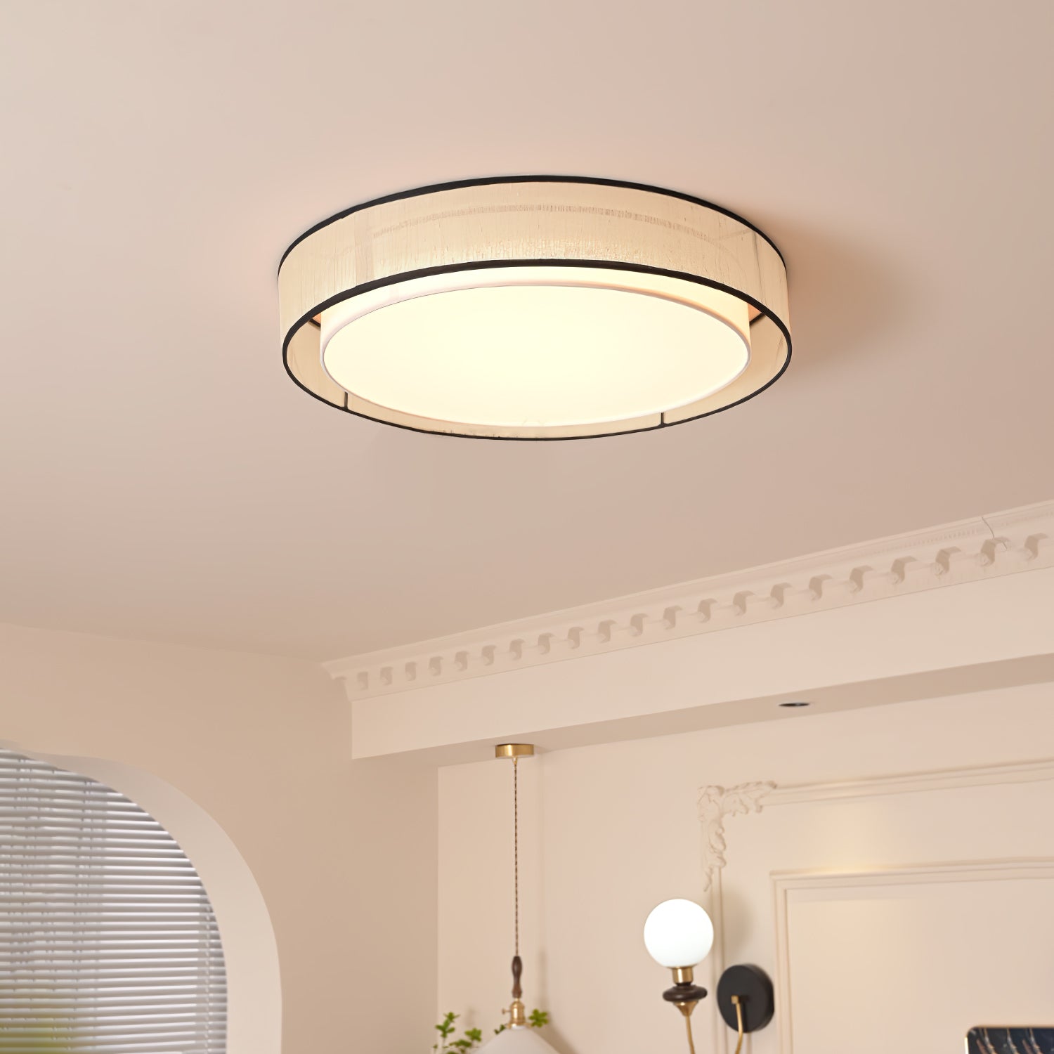 Drum Rould Ceiling Lamp