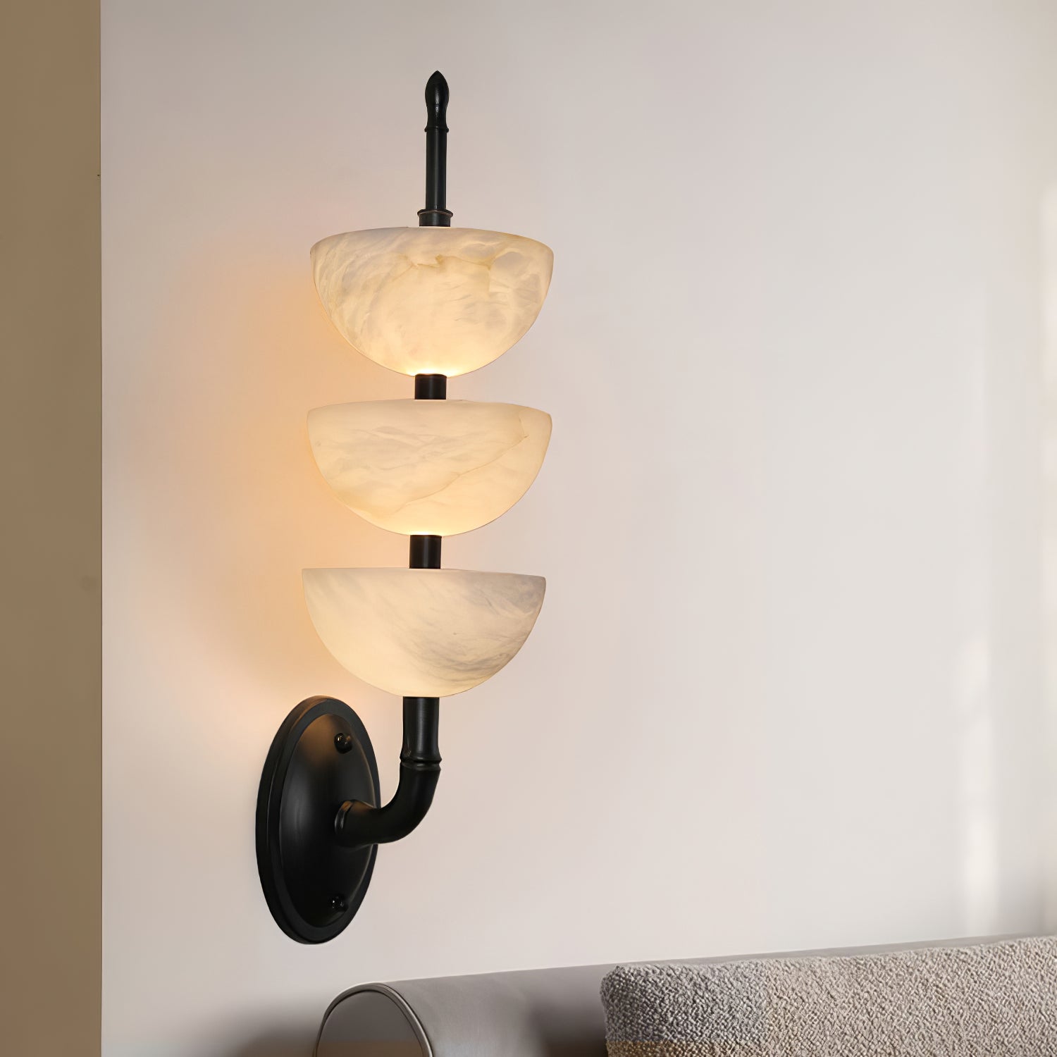 Triple Alabaster Wall Sconce