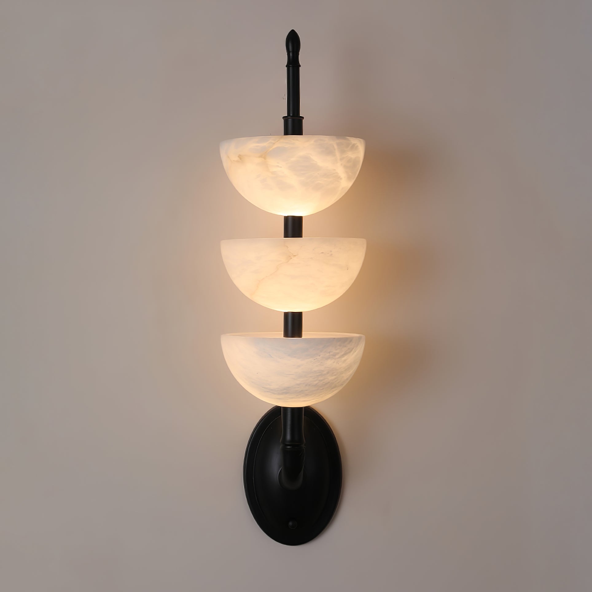 Triple Alabaster Wall Sconce