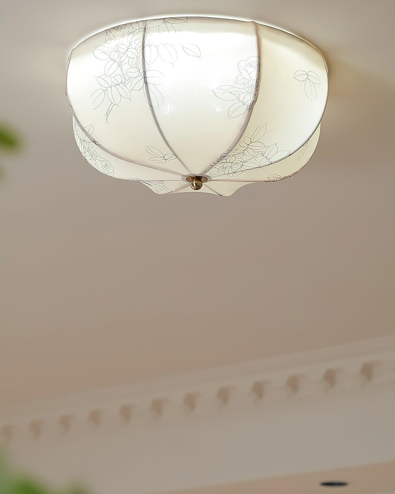 Orchid Fabric Ceiling Lamp