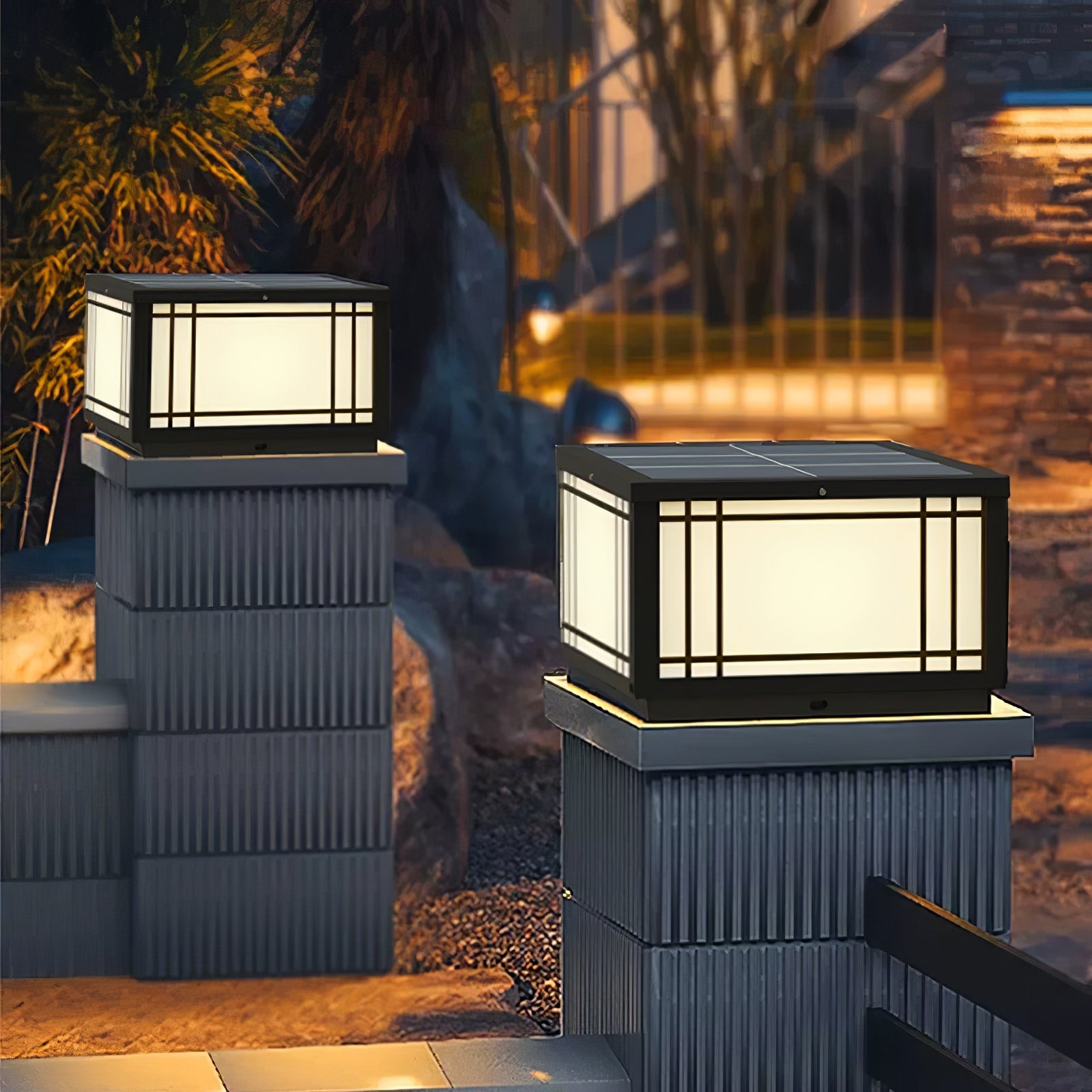 Harrison Solar Cube Outdoor Lamp