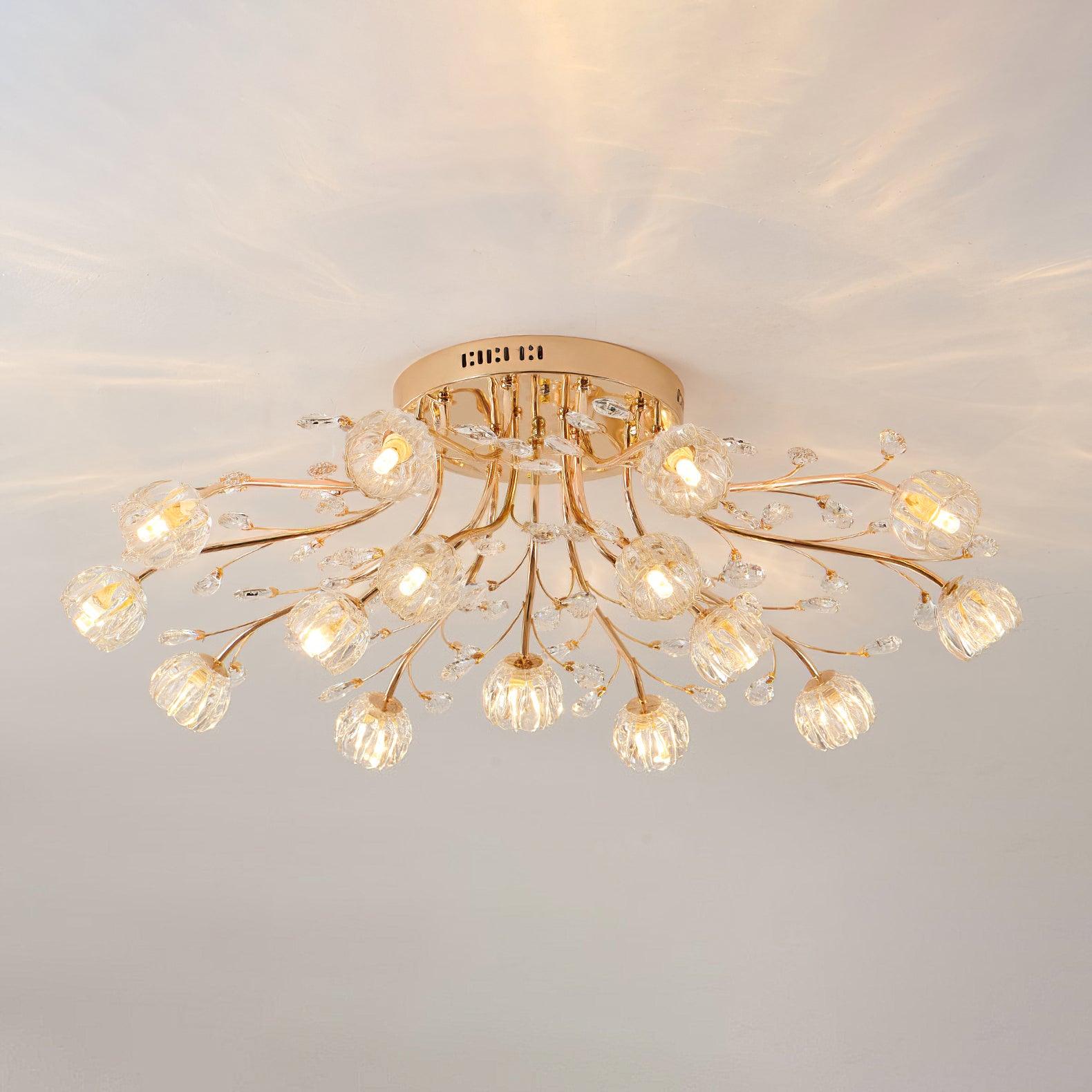 Crystal Flower Ceiling Light