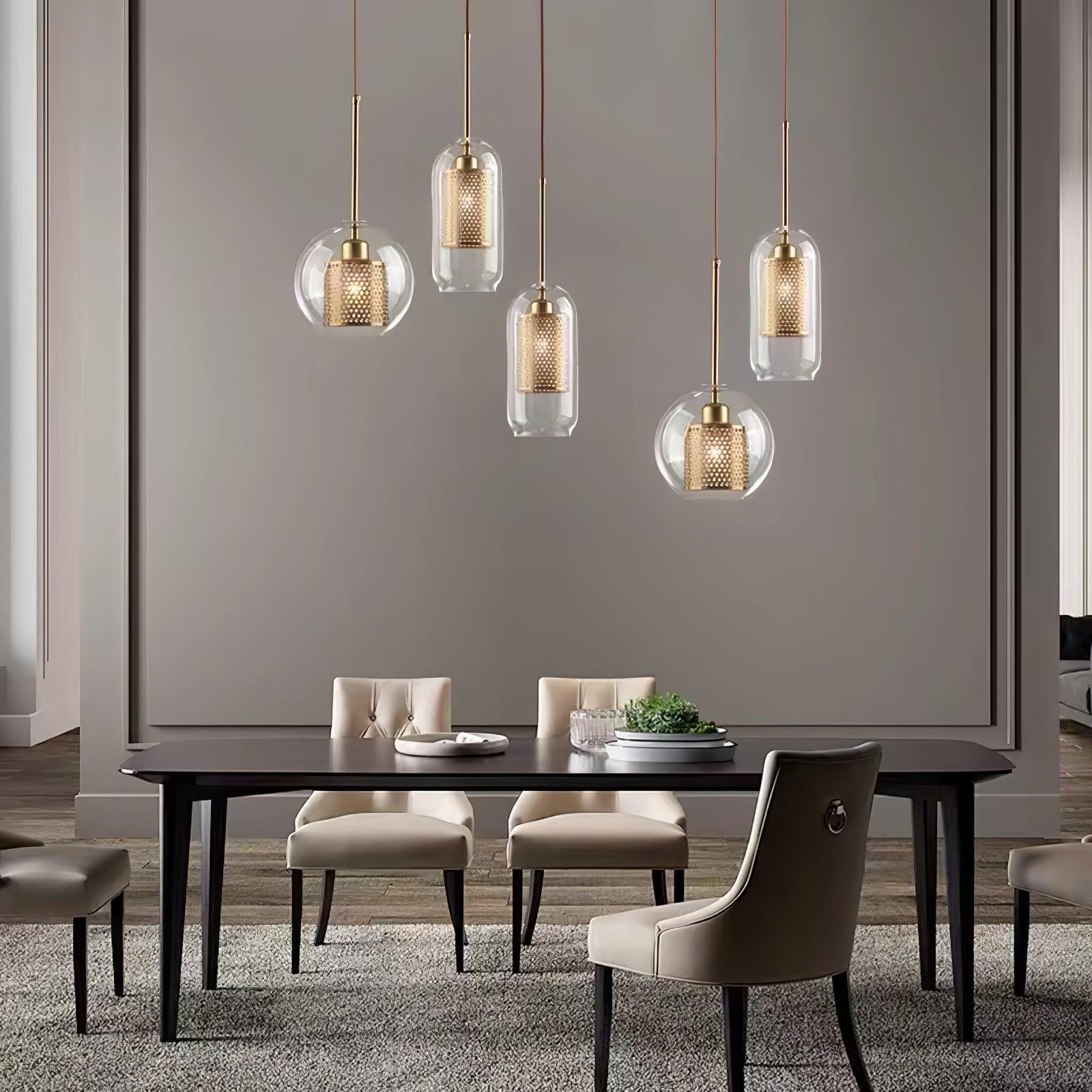 Combined Chiswick Glass Pendant Light