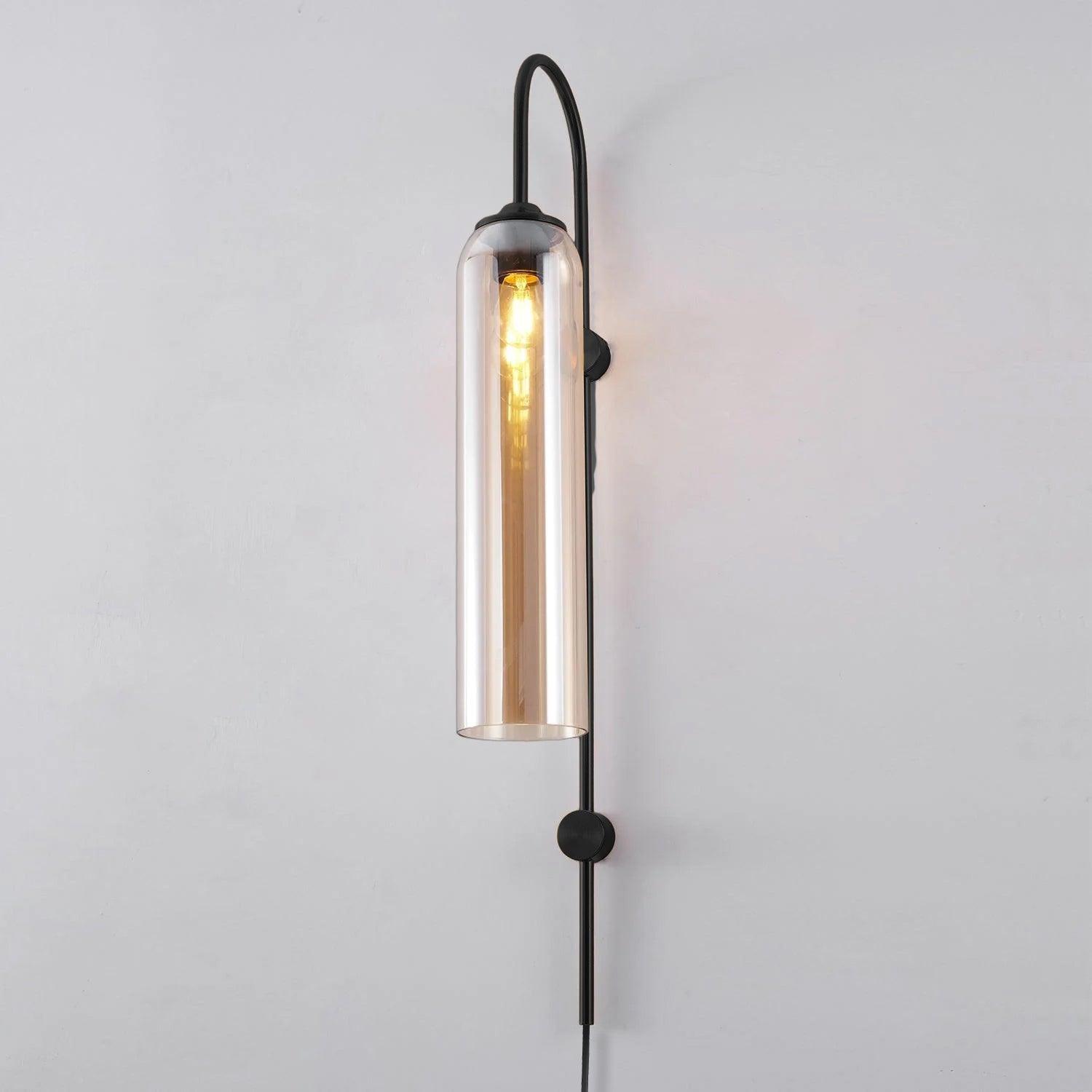 Modern Glass Plug-In Wall Lamp