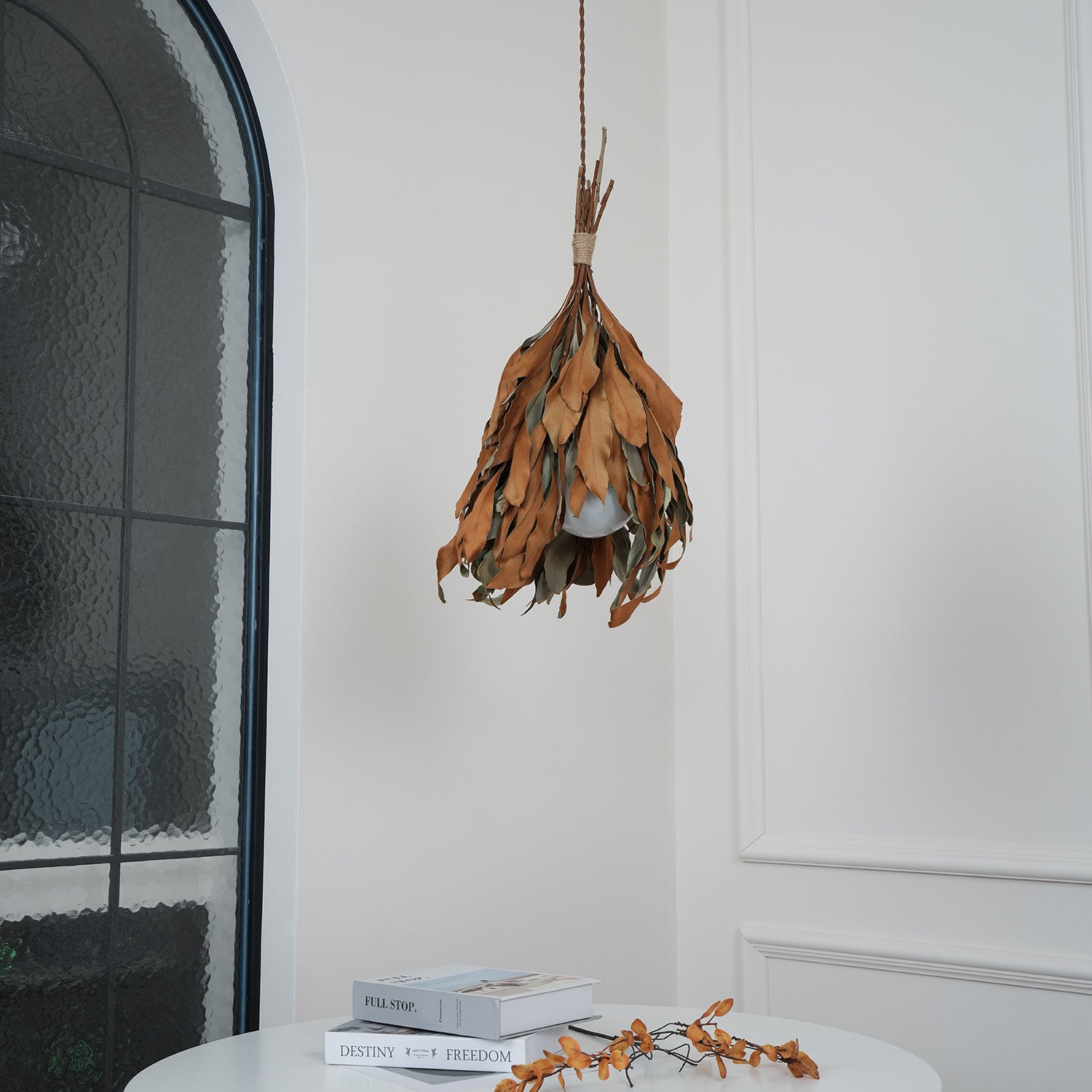 Dried Branch Leaf Pendant Lamp