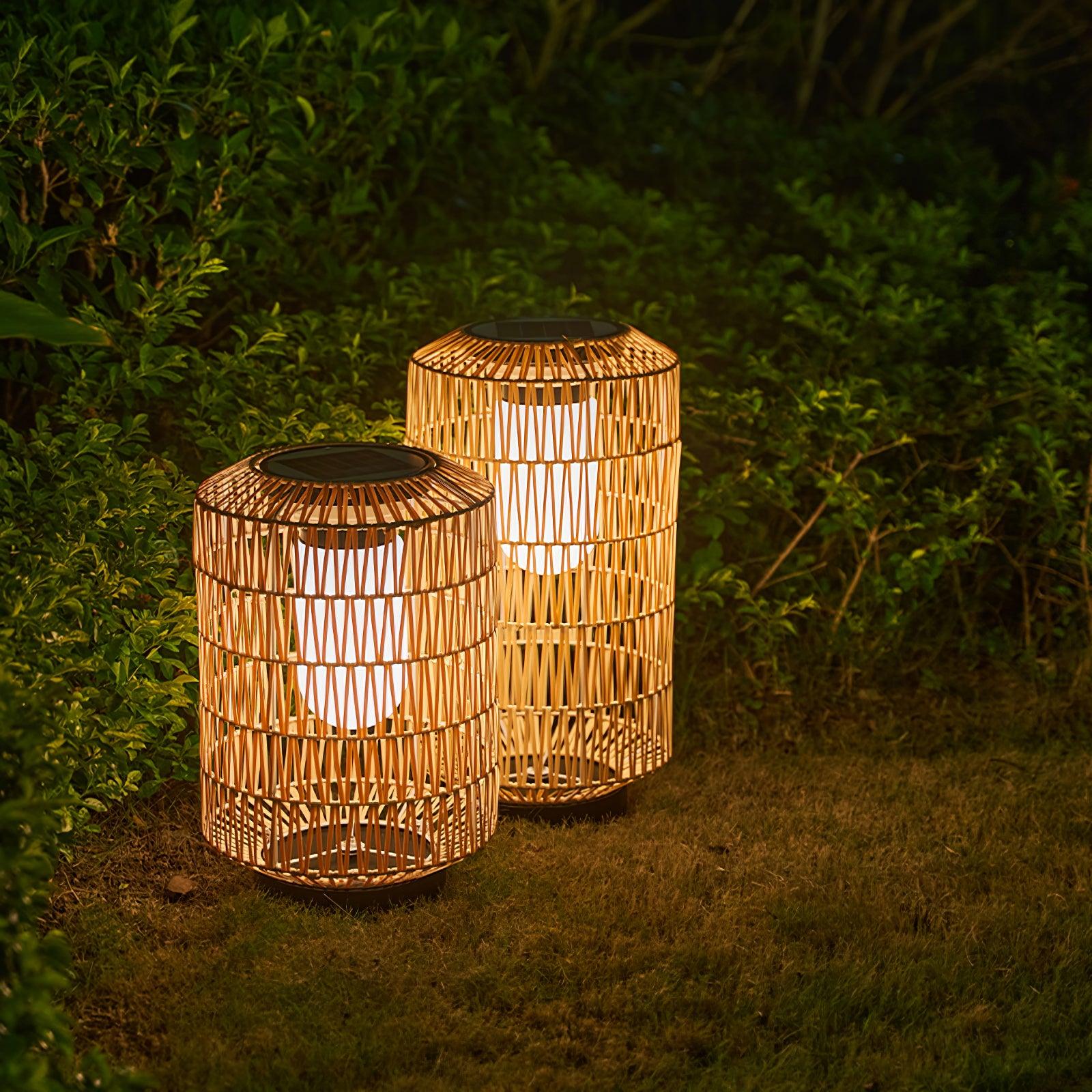 Woven Rattan Outdoor Lamp