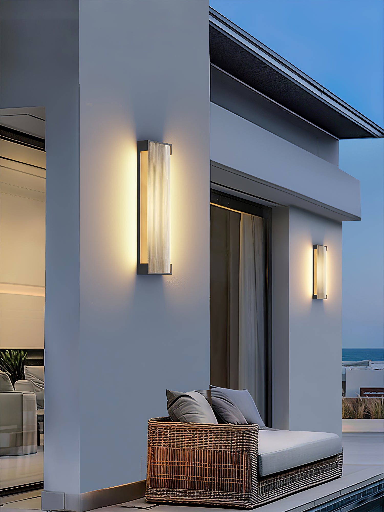 Rectangular Solar Outdoor Wall Light