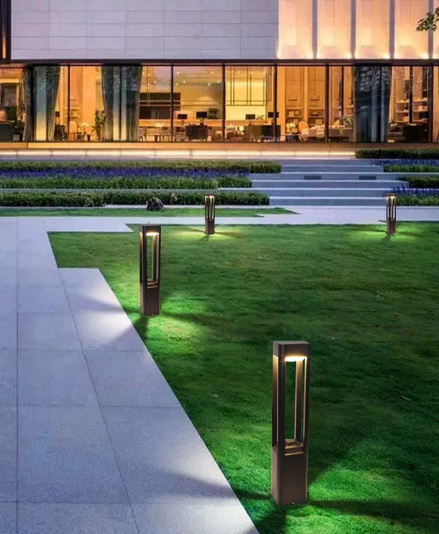 Rectangular Column Garden Outdoor Light