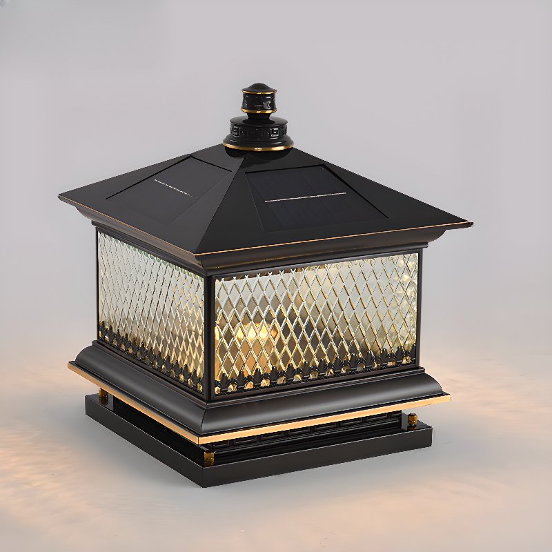 Diamond Solar Post Outdoor Light