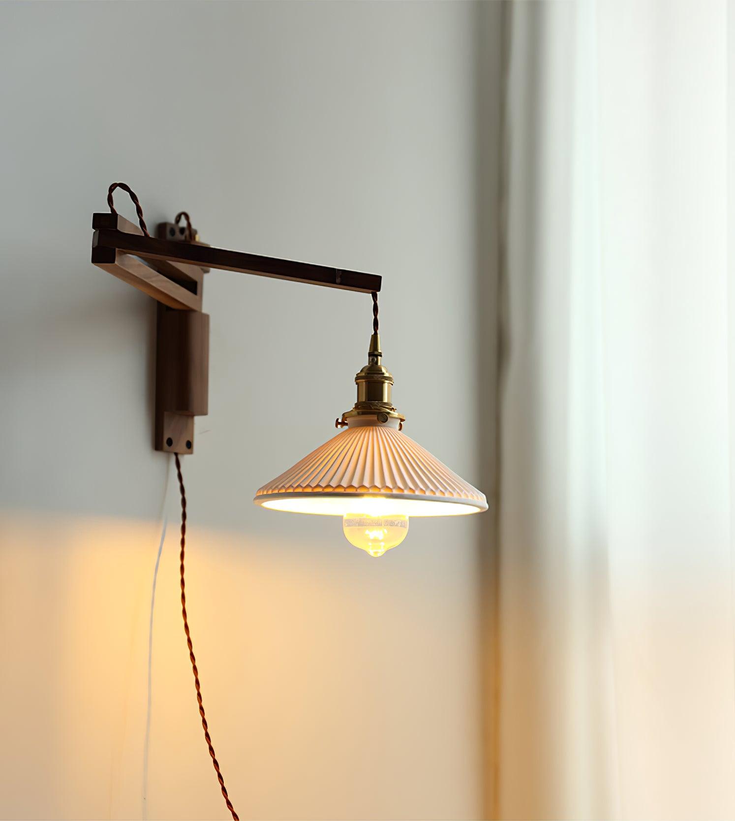 Walnut Telescopic Wall Lamp