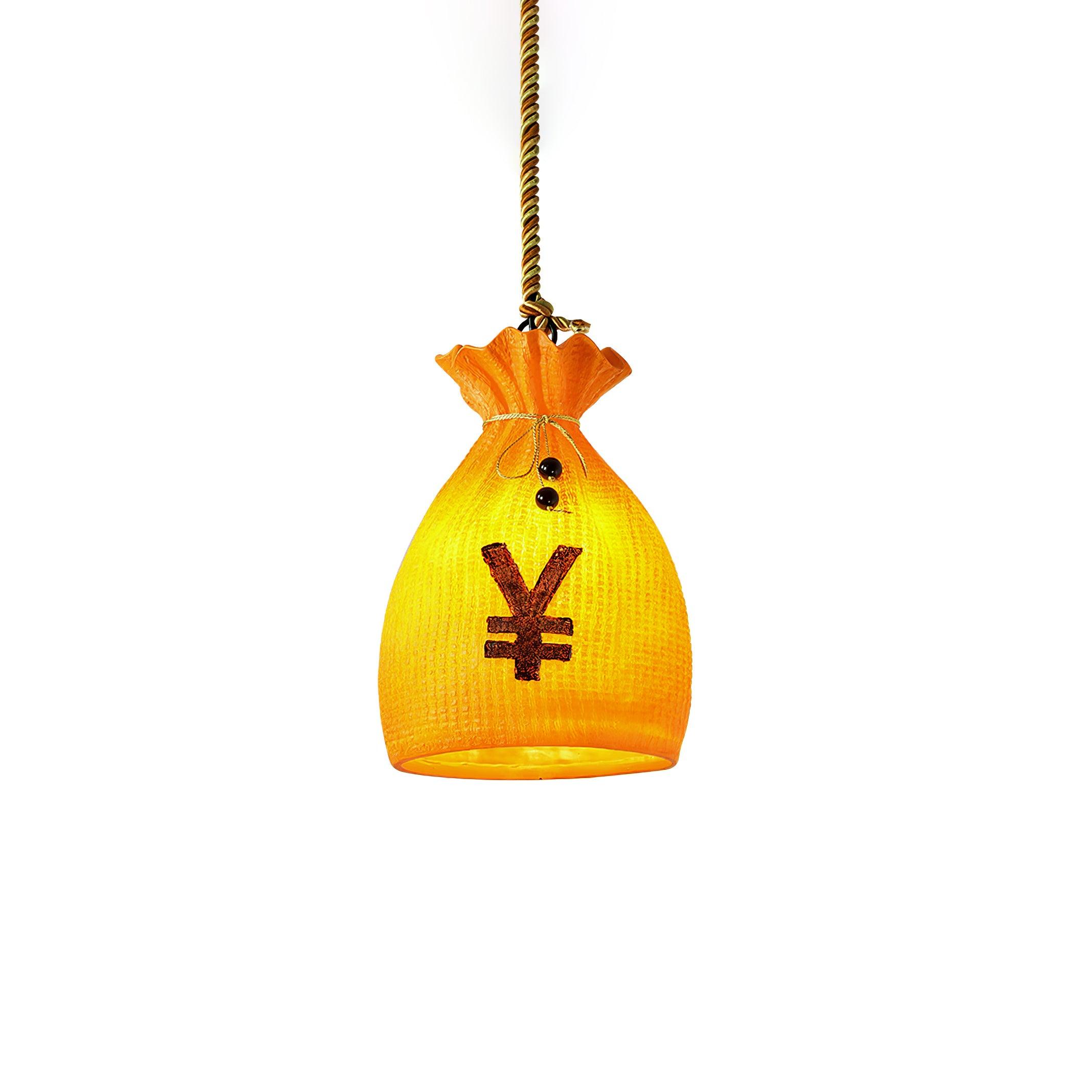 Prosperity Pouch Resin Pendant Lamp