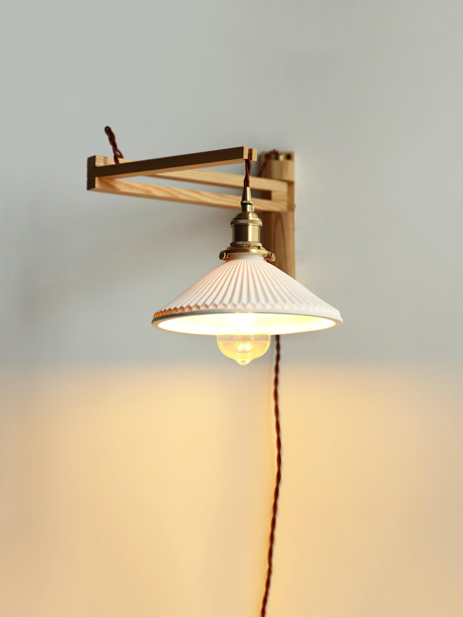 Walnut Telescopic Wall Lamp