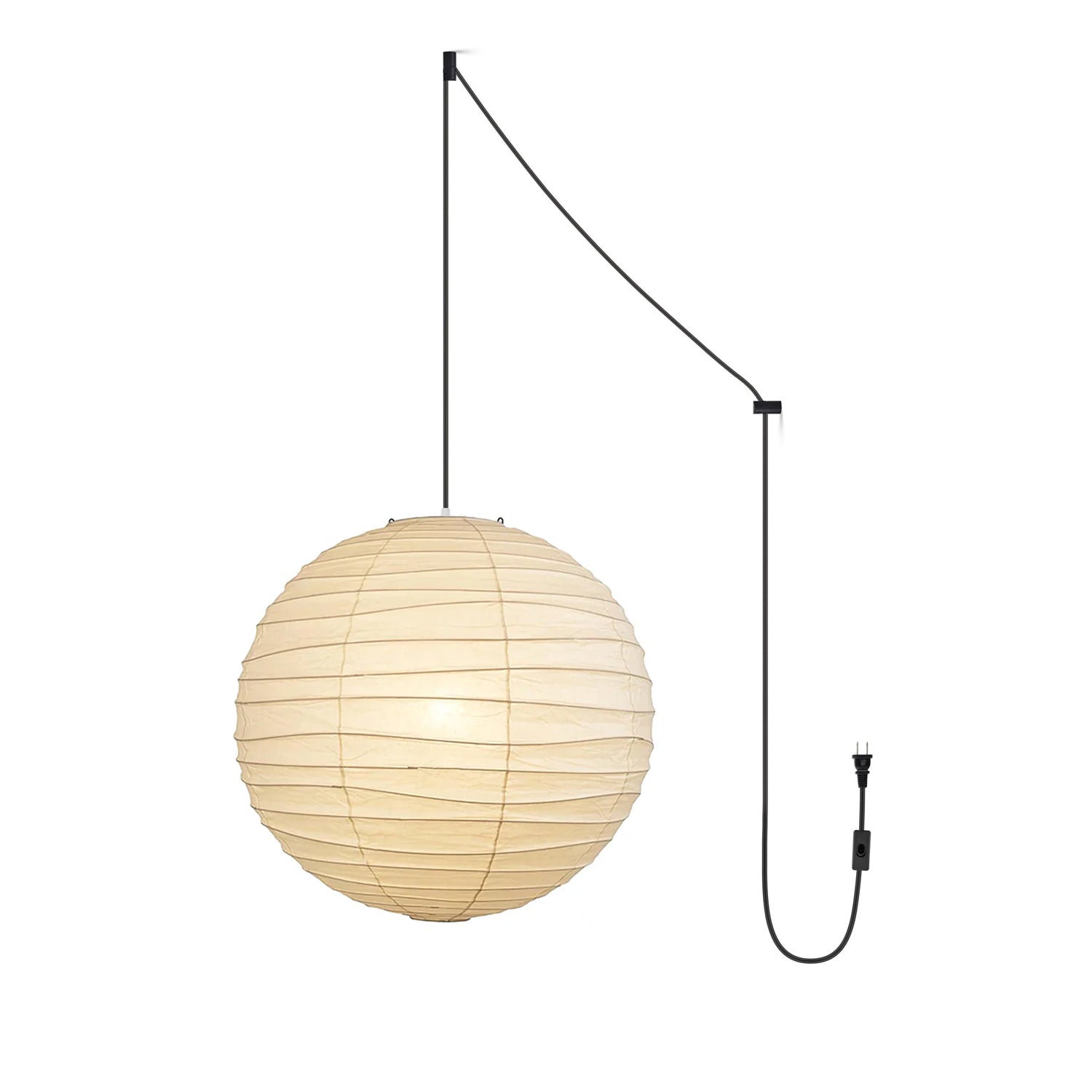 Washi Paper Pendant Swag Lamp