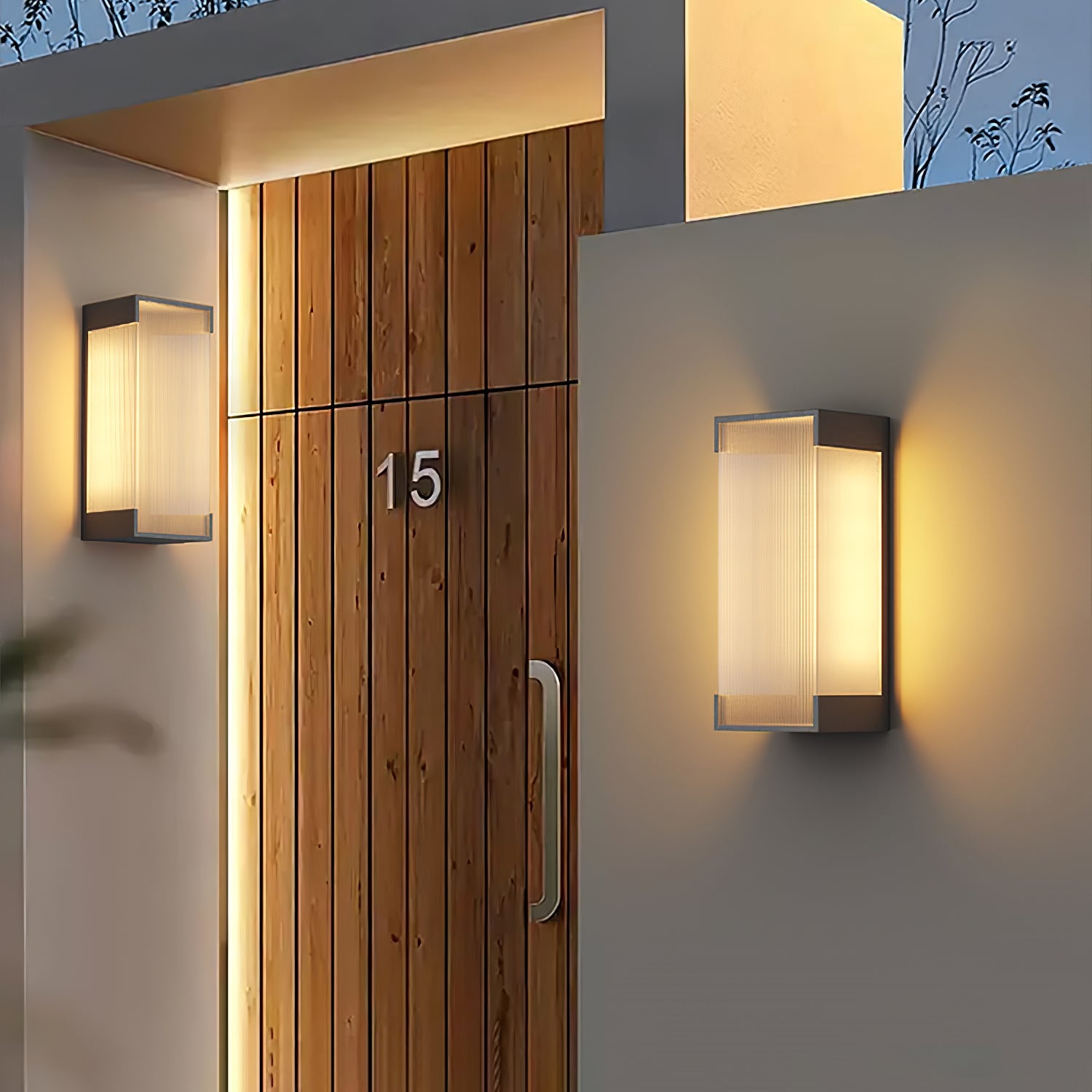 Rectangular Solar Outdoor Wall Light