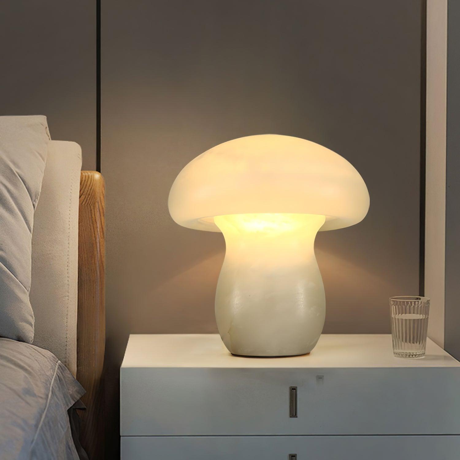 Alabaster Mushroom Table Lamp