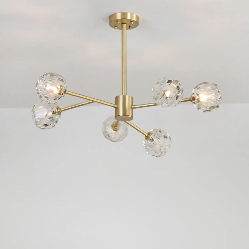 Crystal Ball Round Cluster Chandelier