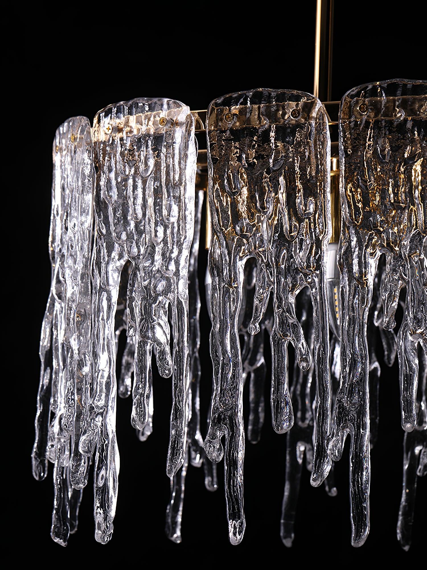 Rectangular Icicle Glass Chandelier