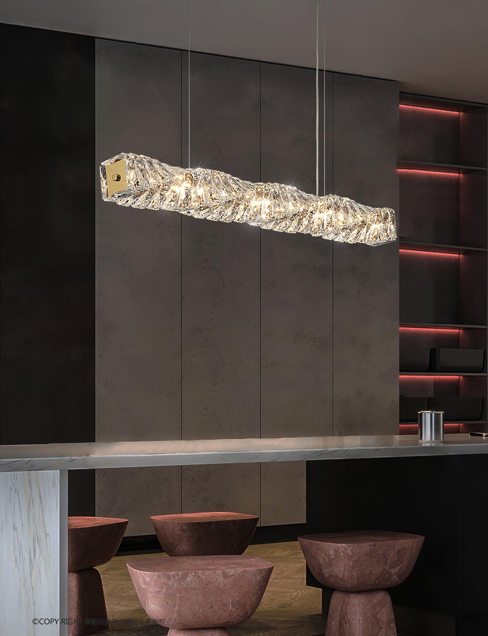 Long Crystal Pendant Lamp