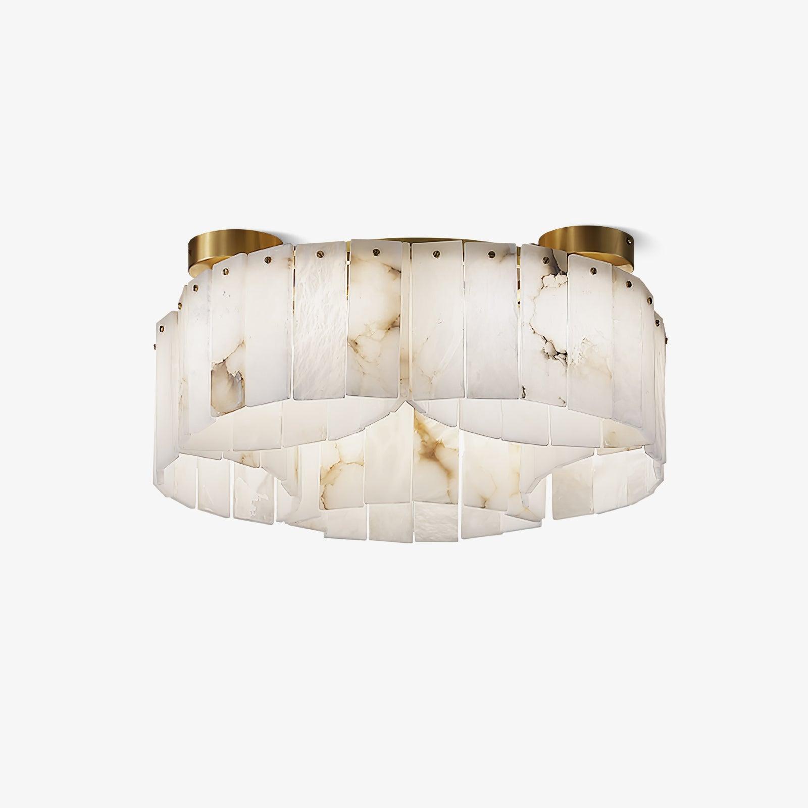 Luxe Alabaster Brass Ceiling Lamp