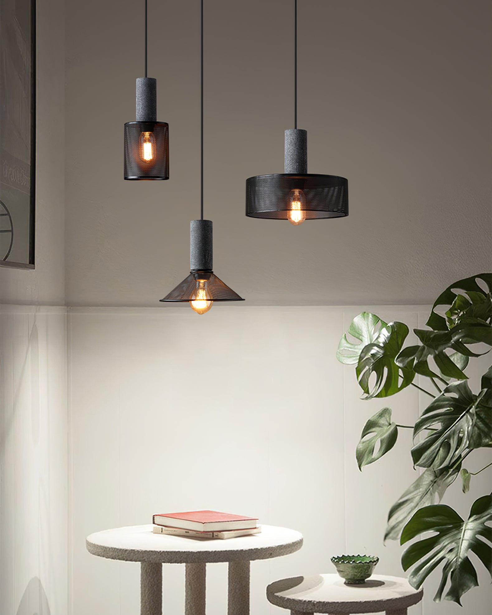 Cement Mesh Pendant Light