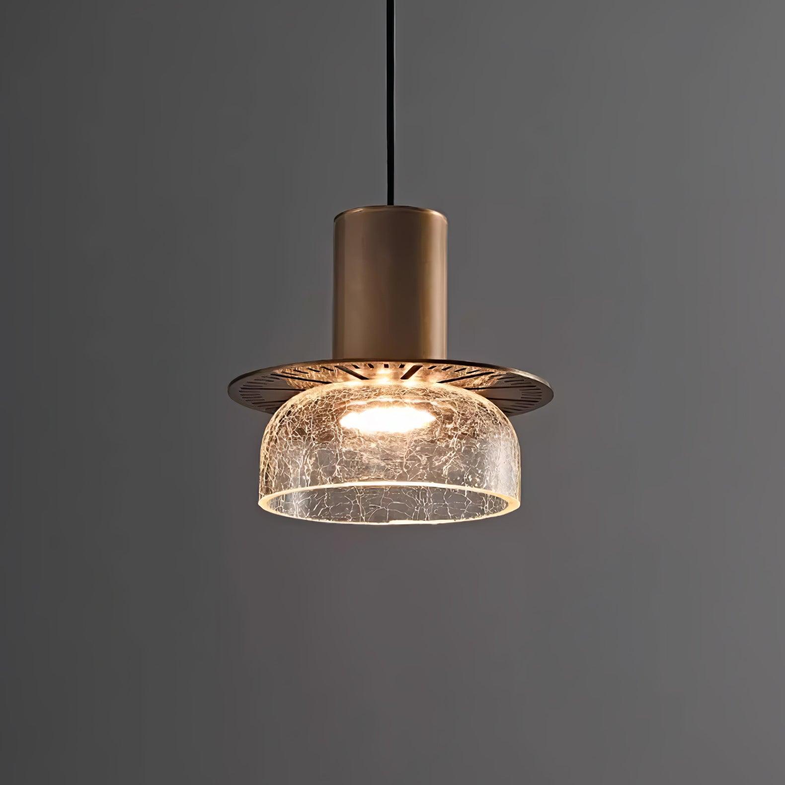 Glacier Crackle Glass Pendant Lamp