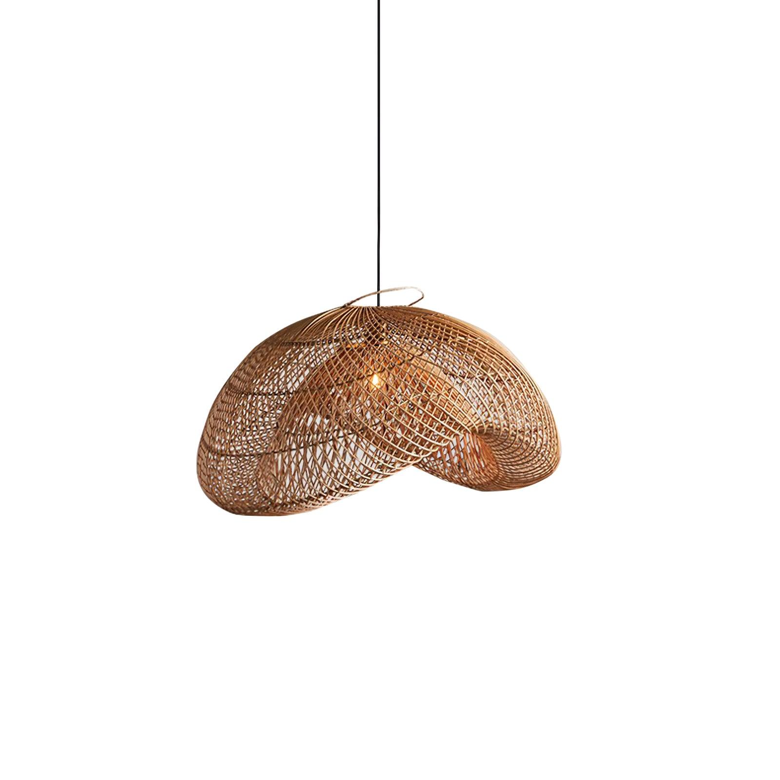 Rattan Wave Pendant Light