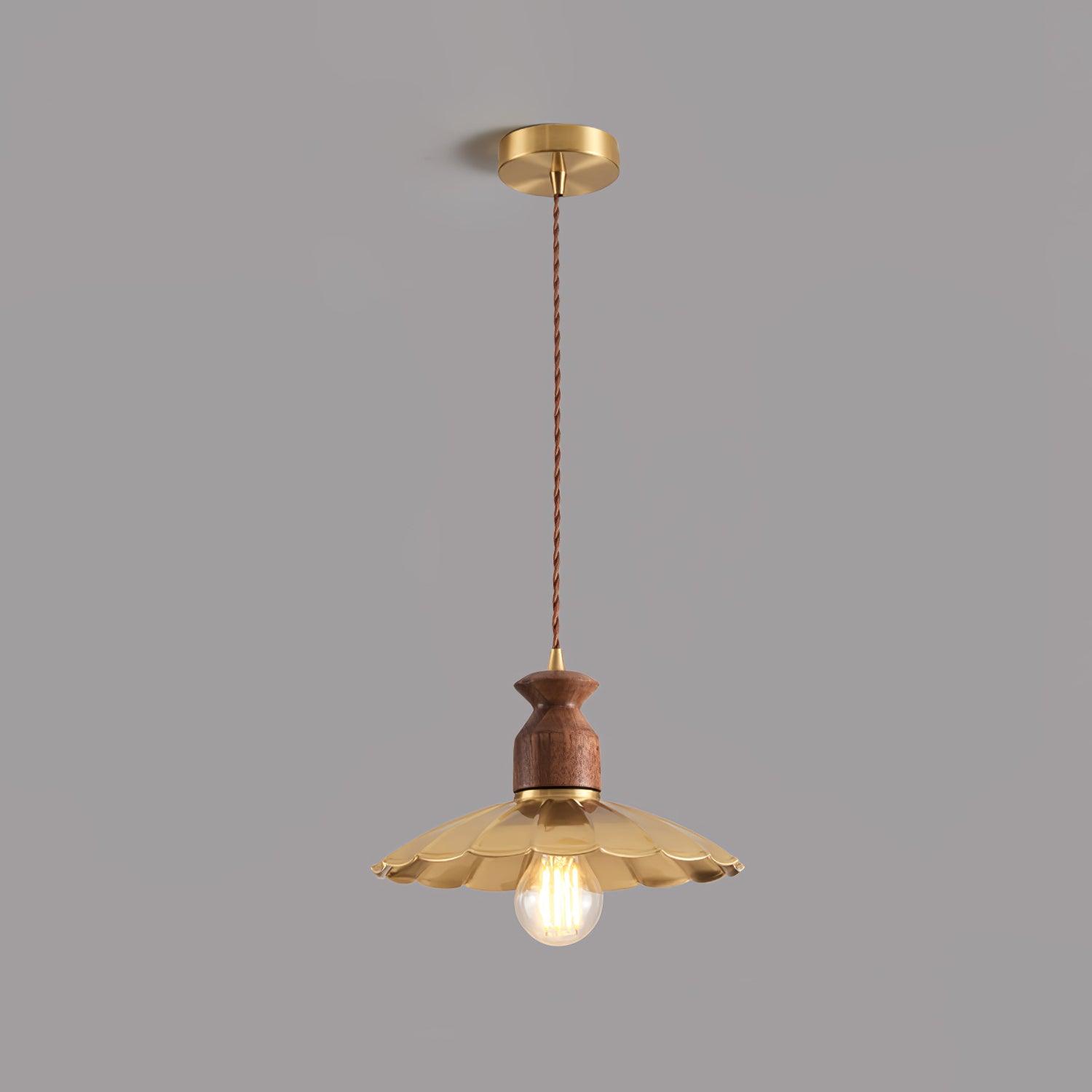 Brass Crest Pendant Light