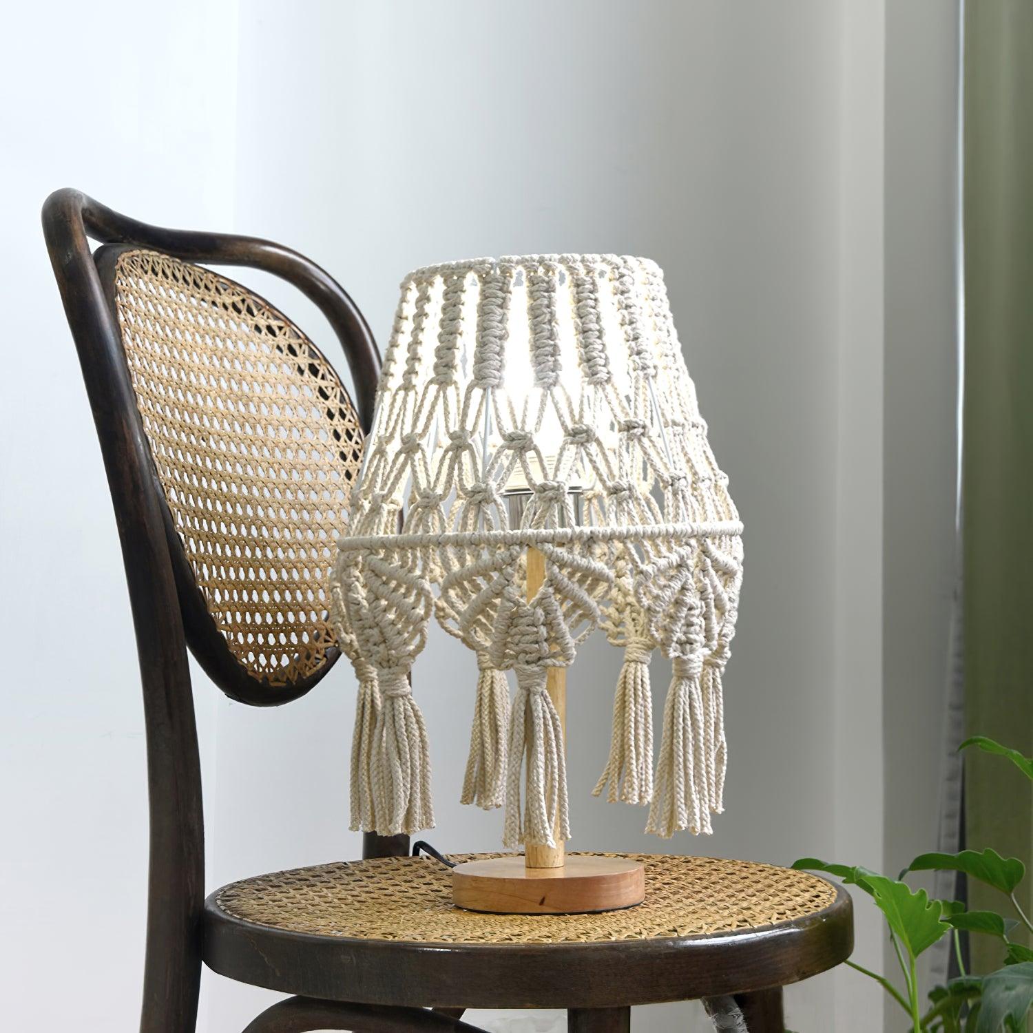 Macrame Table Lamp