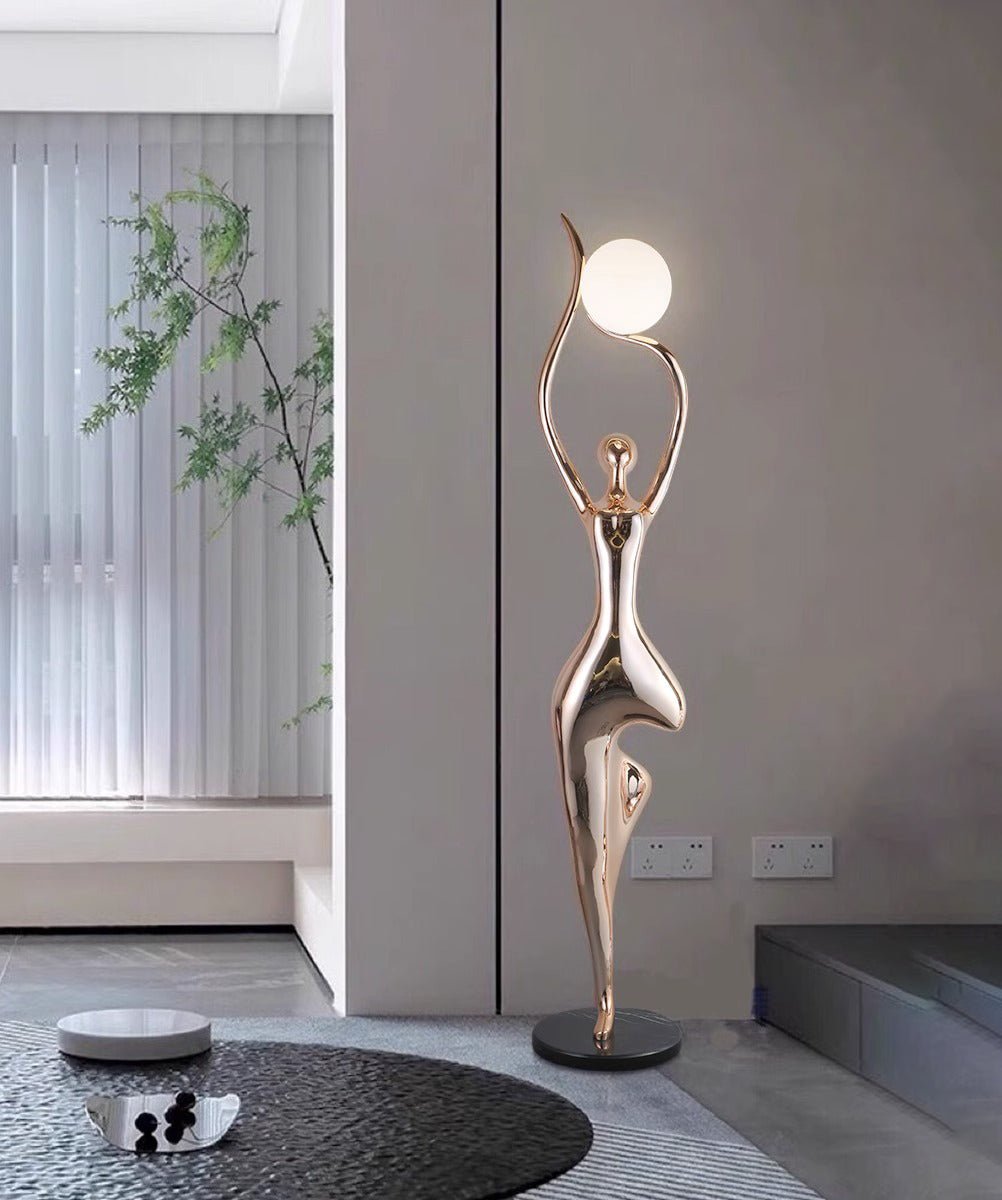 Pose Yoga Sculpture Floor Lamp