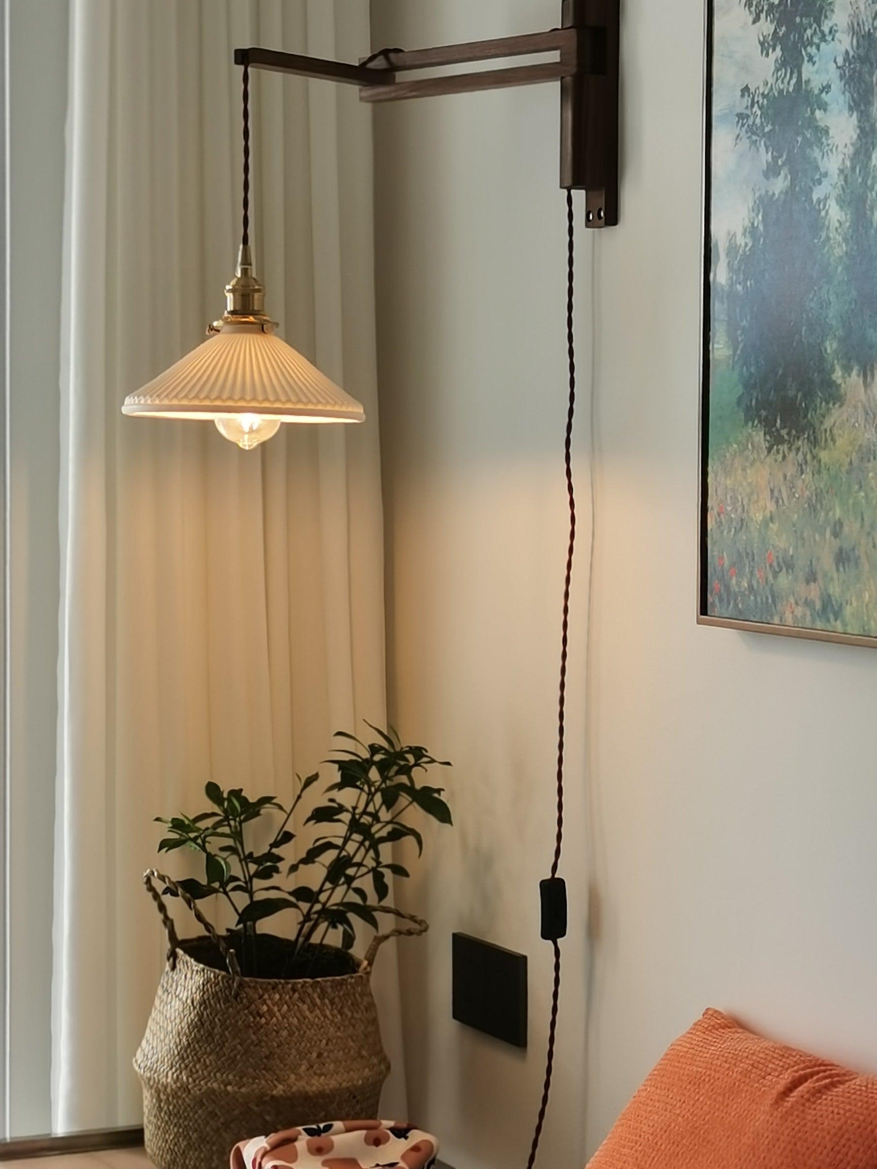 Walnut Telescopic Wall Lamp