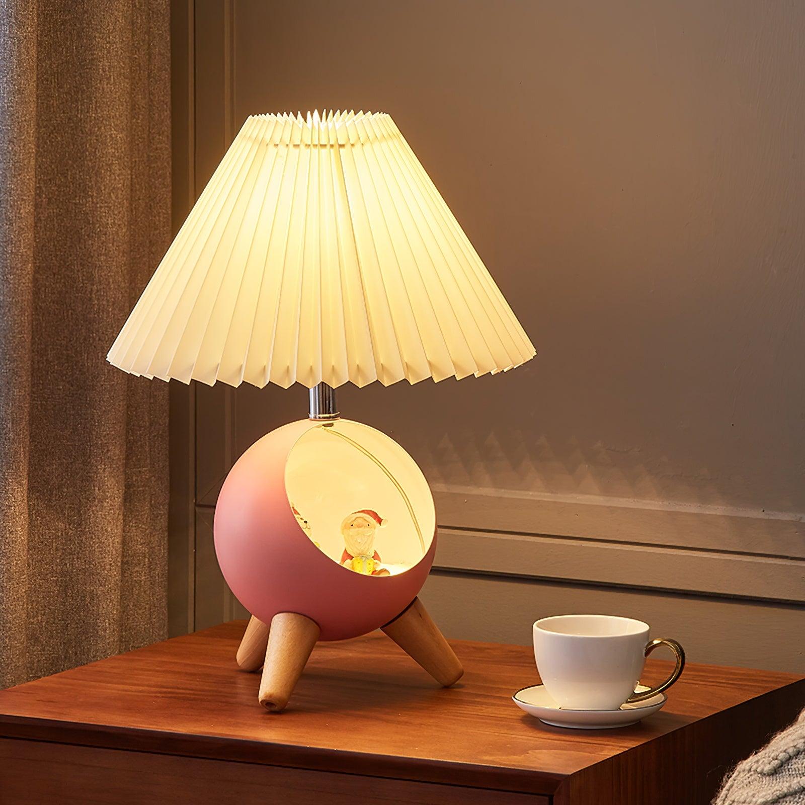 Wood Small Table Lamp