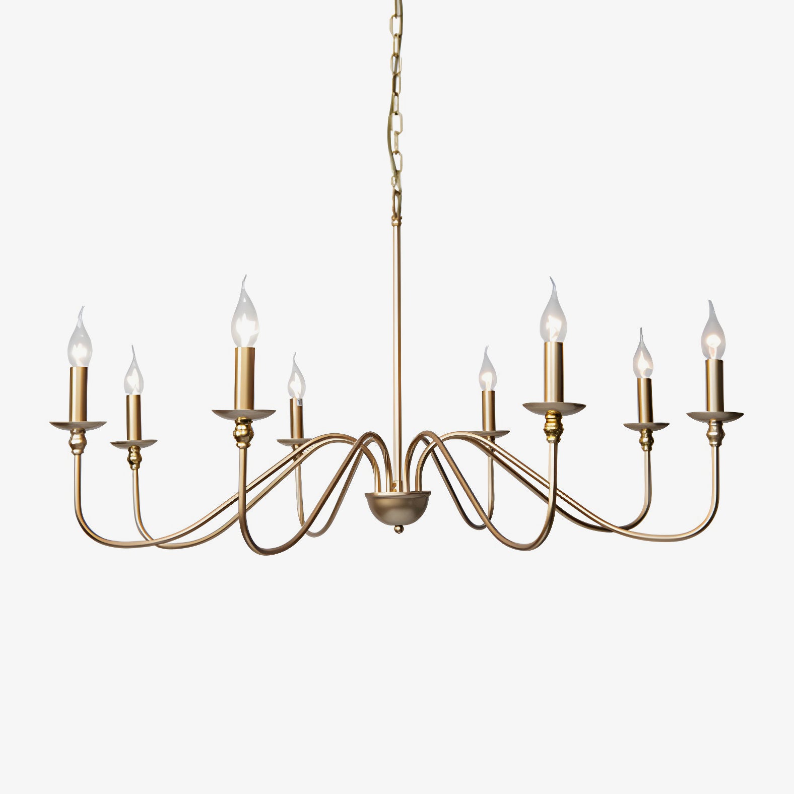 Timeless Gold Candle Chandelier