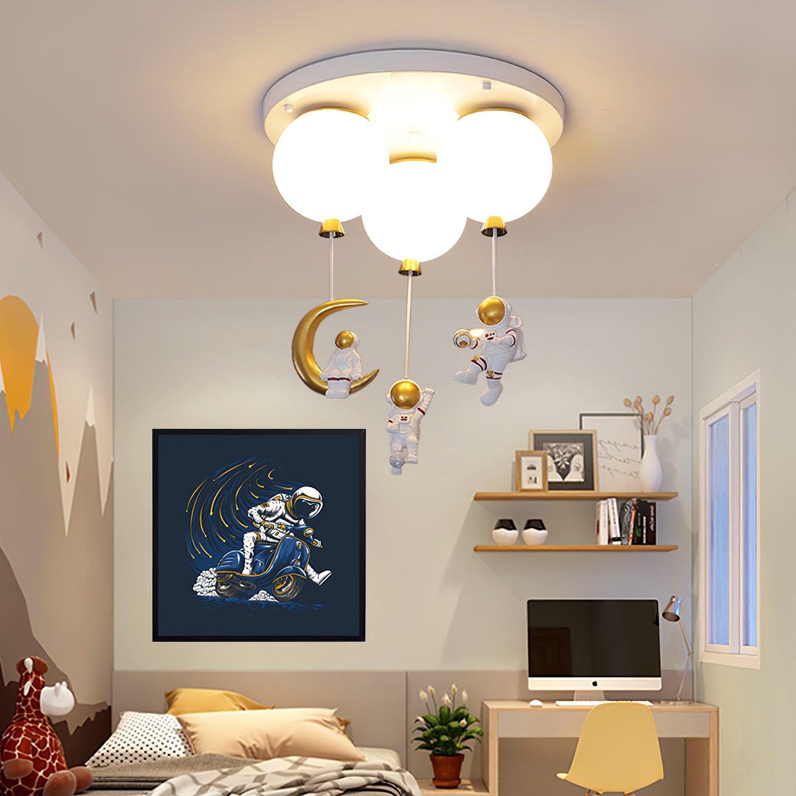 Astronaut Glossy Balloon Ceiling Lamp