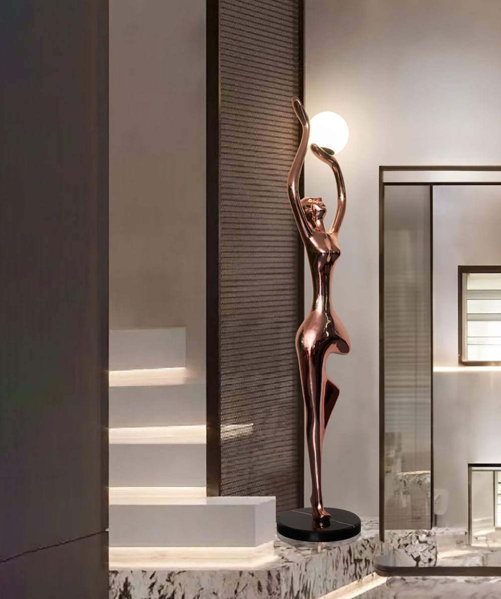 Pose Yoga Sculpture Floor Lamp