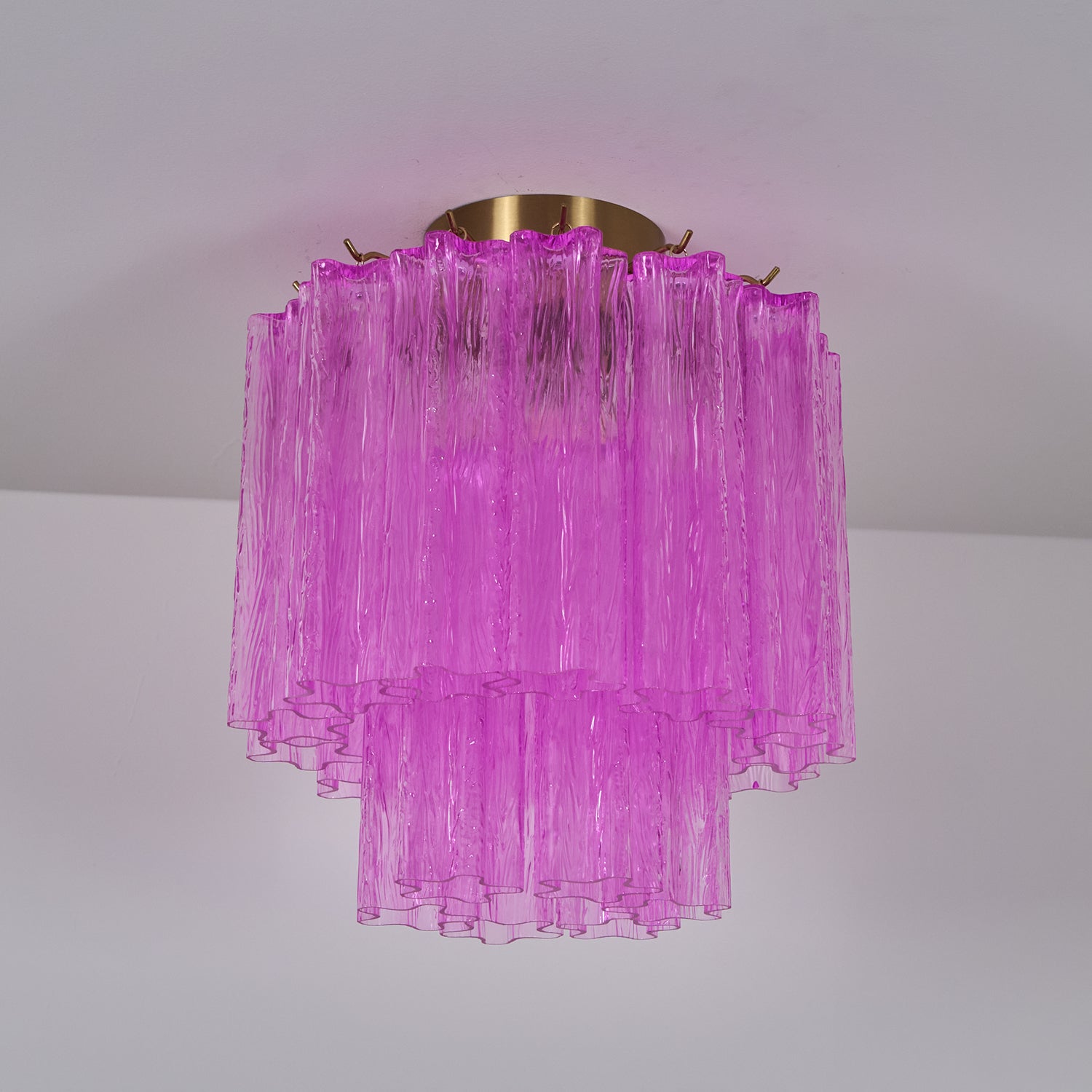 Fiora Rose Red Glass Ceiling Lamp